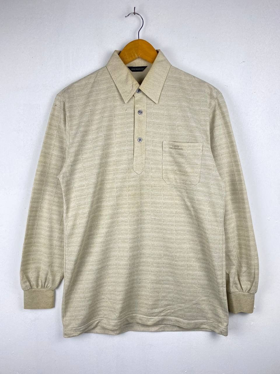 vintage louis valentino longsleeves polo tee nice design