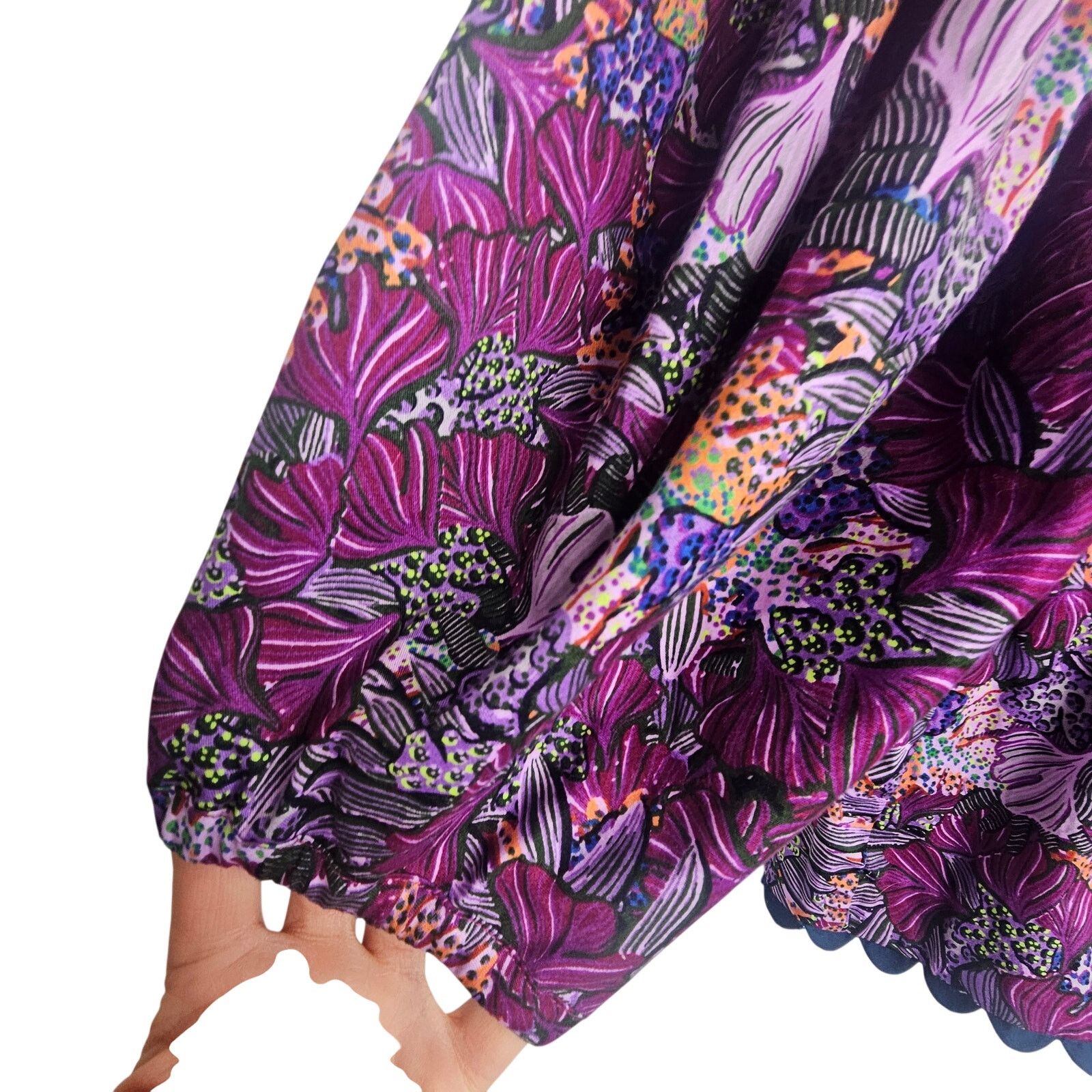 Target Basics Kika Vargas x Target Purple Coral Reef Scallop Edge Wrap Top Size S / US 4 / IT 40 - 5 Thumbnail