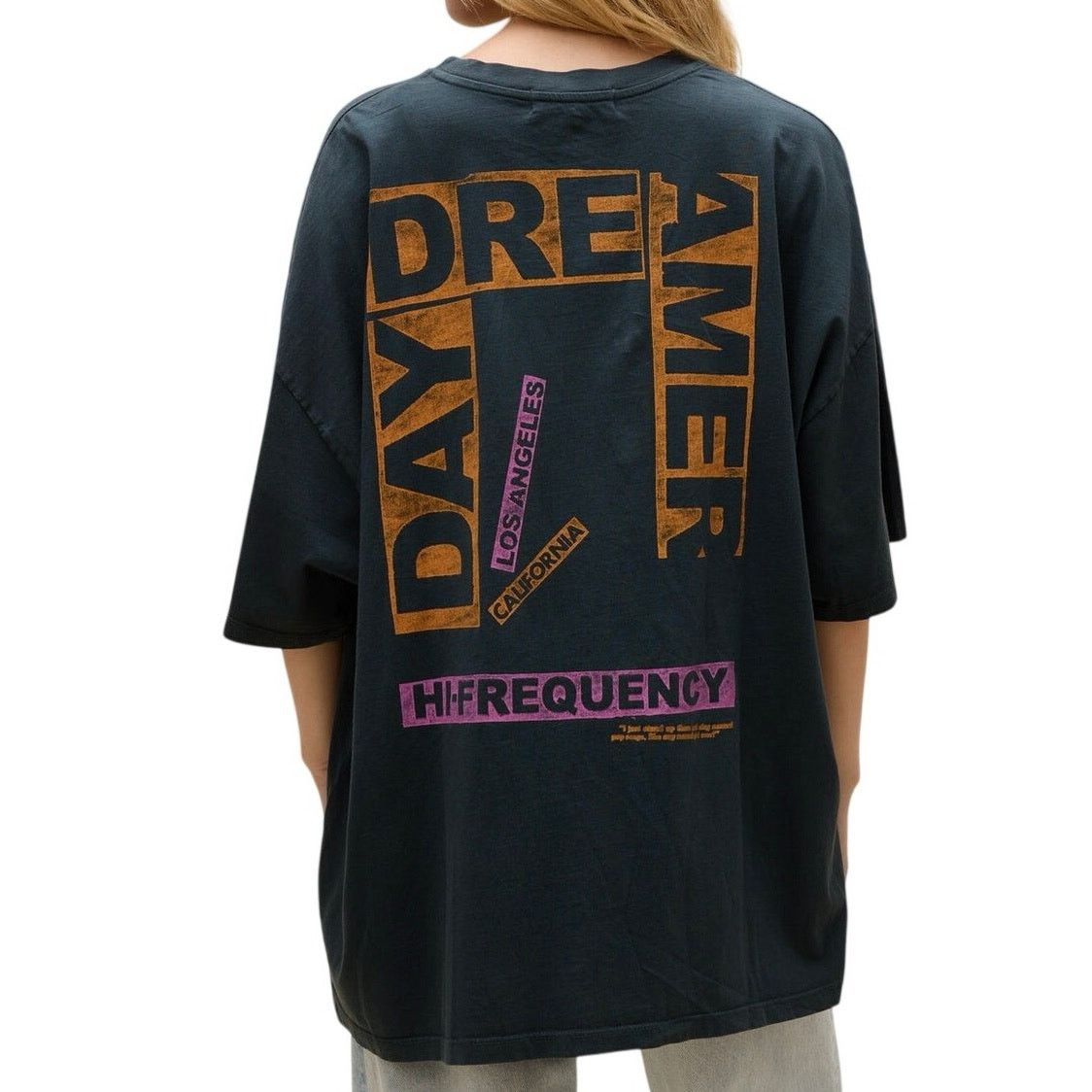 Daydreamer DAYDREAMER Queen One Size / OS Tee in Vintage Black New Size ONE SIZE - 2 Thumbnail