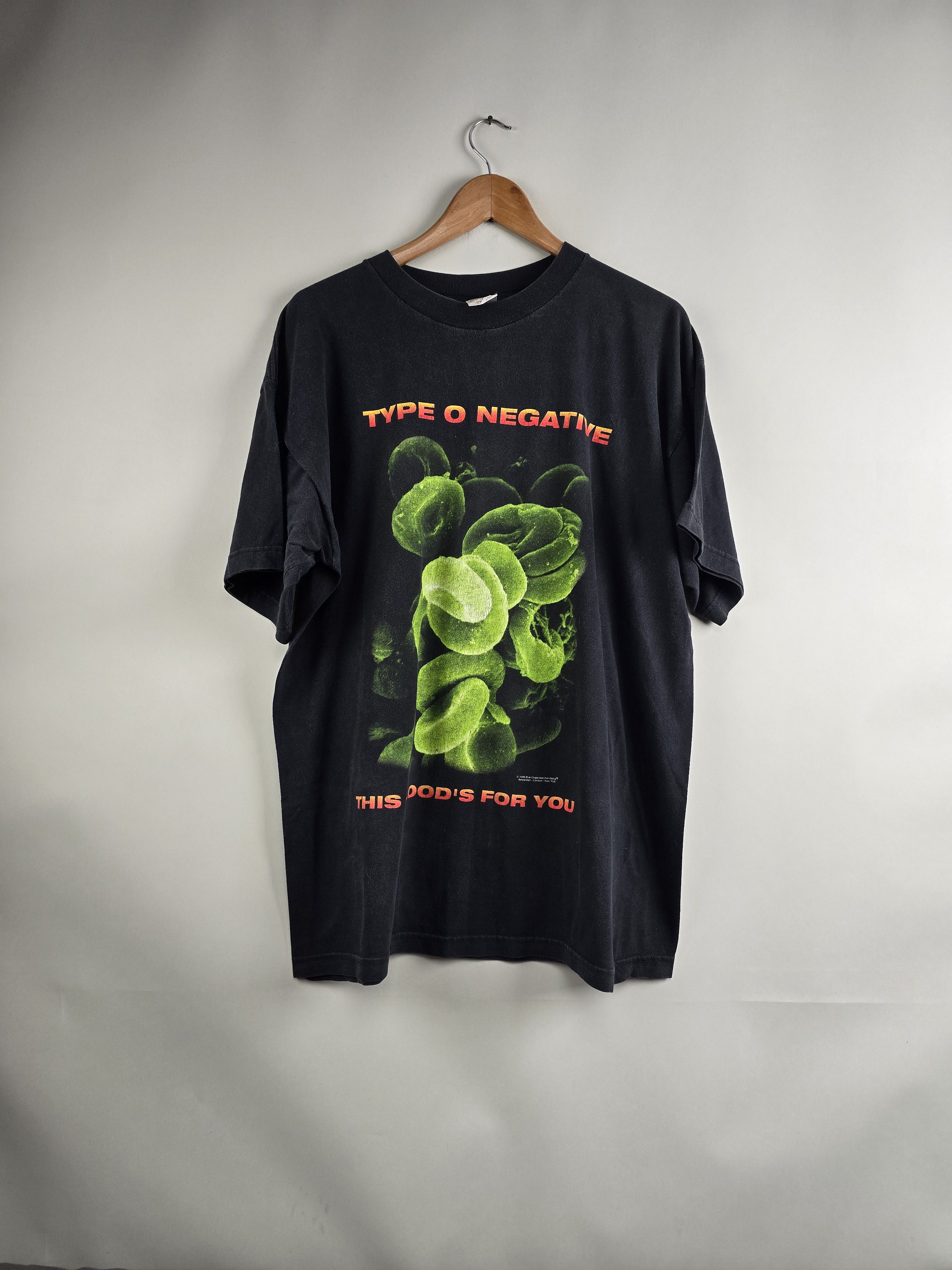 image of Band Tees x Rock Tees 1999 Type O Negative Team Prozac XL 24" 30" in Black, Men's