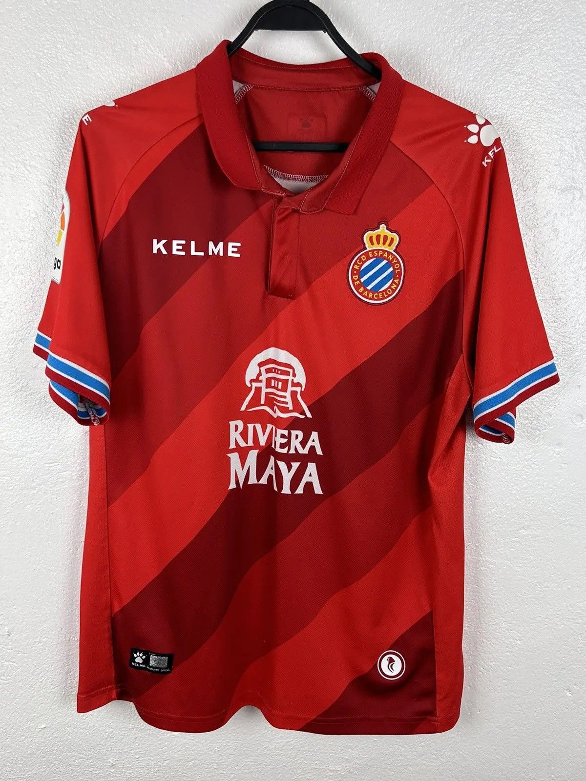 Vintage Kelme RCD Espanyol B 2018/19 Away Kit Soccer Jersey Size US L / EU 52-54 / 3 - 1 Thumbnail