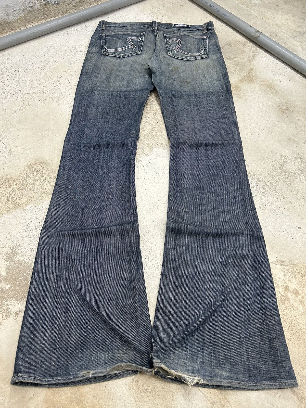 Hysteric Glamour Vintage Extreme Flare Jeans Rock Republic Sanforized Denim Size US 31 - 2 Thumbnail