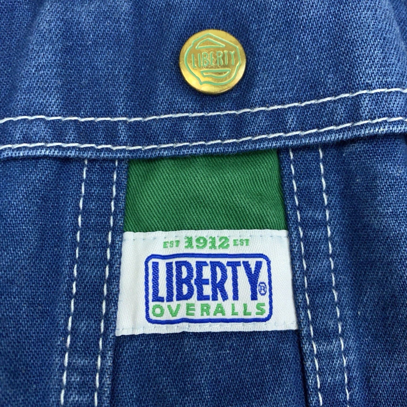 Vintage VINTAGE Liberty Denim Overalls Mens 42x30 Jeans 5-Pocket Blue 90s Hipster USA - Workwear Utility Pants Mens Size US 42 / EU 58 - 5 Thumbnail
