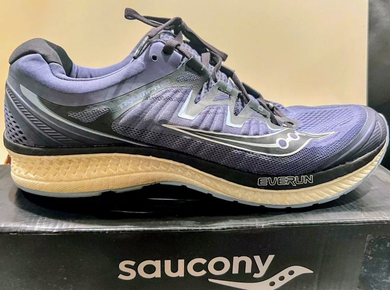 Saucony NEW SAUCONY IOS 4 GRY/BLK MENS 11.5 SNEAKERS Size US 11.5 / EU 44-45 - 2 Thumbnail