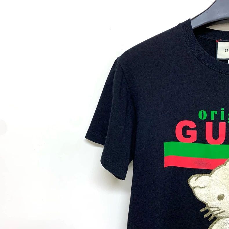 Gucci Gucci Black cat red and green belt short sleeves 2501-Nexta Size US XS / EU 42 / 0 - 8 Thumbnail