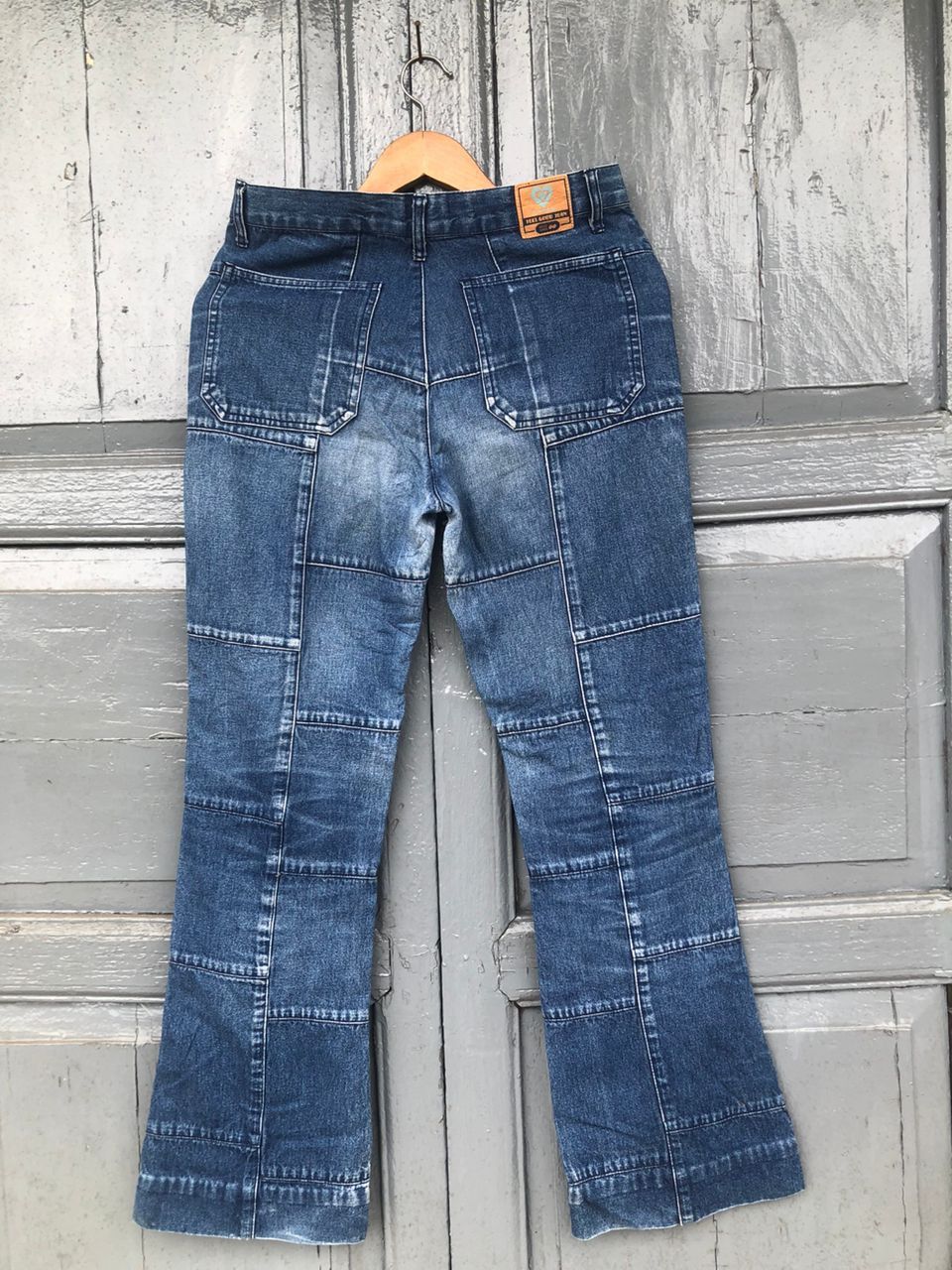 Japanese Brand Original Feel Good patchwork bootcut jeans Size 30" / US 8 / IT 44 - 2 Thumbnail