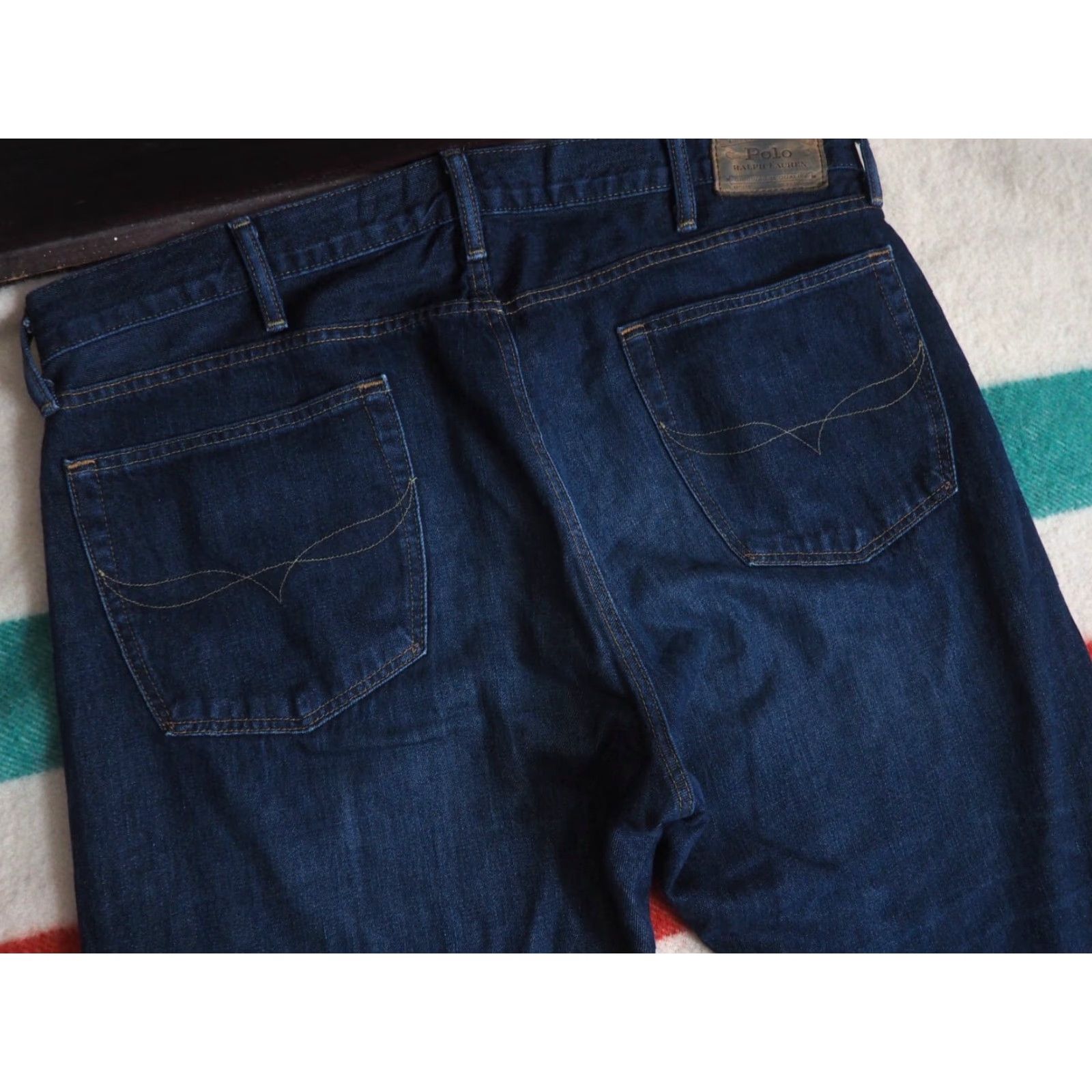 Polo Ralph Lauren VTG Polo Ralph Lauren Hampton Relax Straight Jeans 40x32 Dark Wash Blue Denim Cotton Logo Men Regular Jeans Size US L / EU 52-54 / 3 - 3 Thumbnail