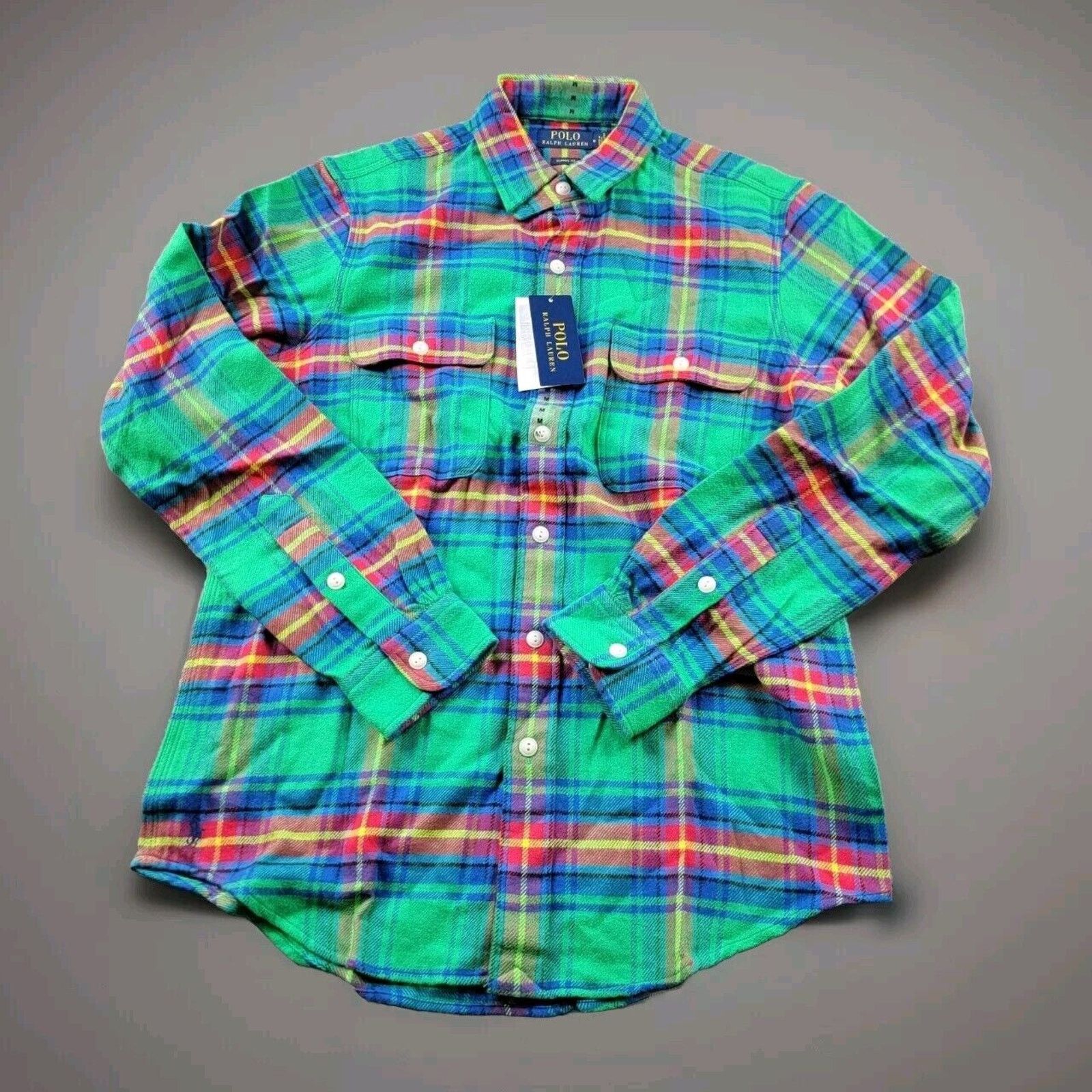 Polo Ralph Lauren Polo Ralph Lauren Classic Fit Plaid Flannel Button Up Shirt Size US M / EU 48-50 / 2 - 1 Thumbnail
