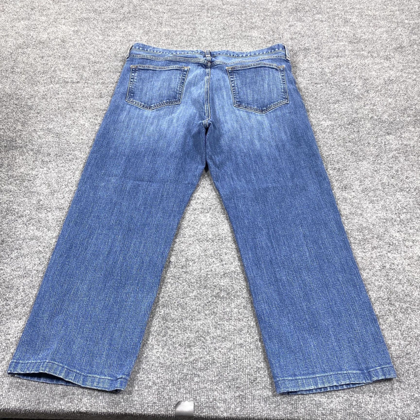 Vintage LEMIEUX Jeans Mens 38x27 Blue Relaxed Straight Light Wash Denim Stretch Jeans Size US 38 / EU 54 - 2 Thumbnail
