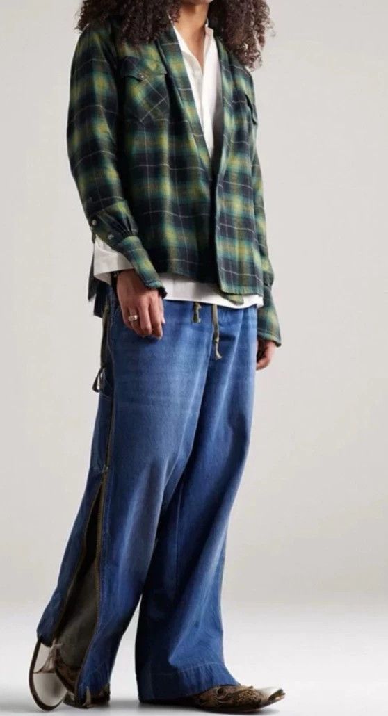 Greg Lauren Greg Lauren Handmade plaid robe shirt clip Size US M / EU 48-50 / 2 - 7 Thumbnail