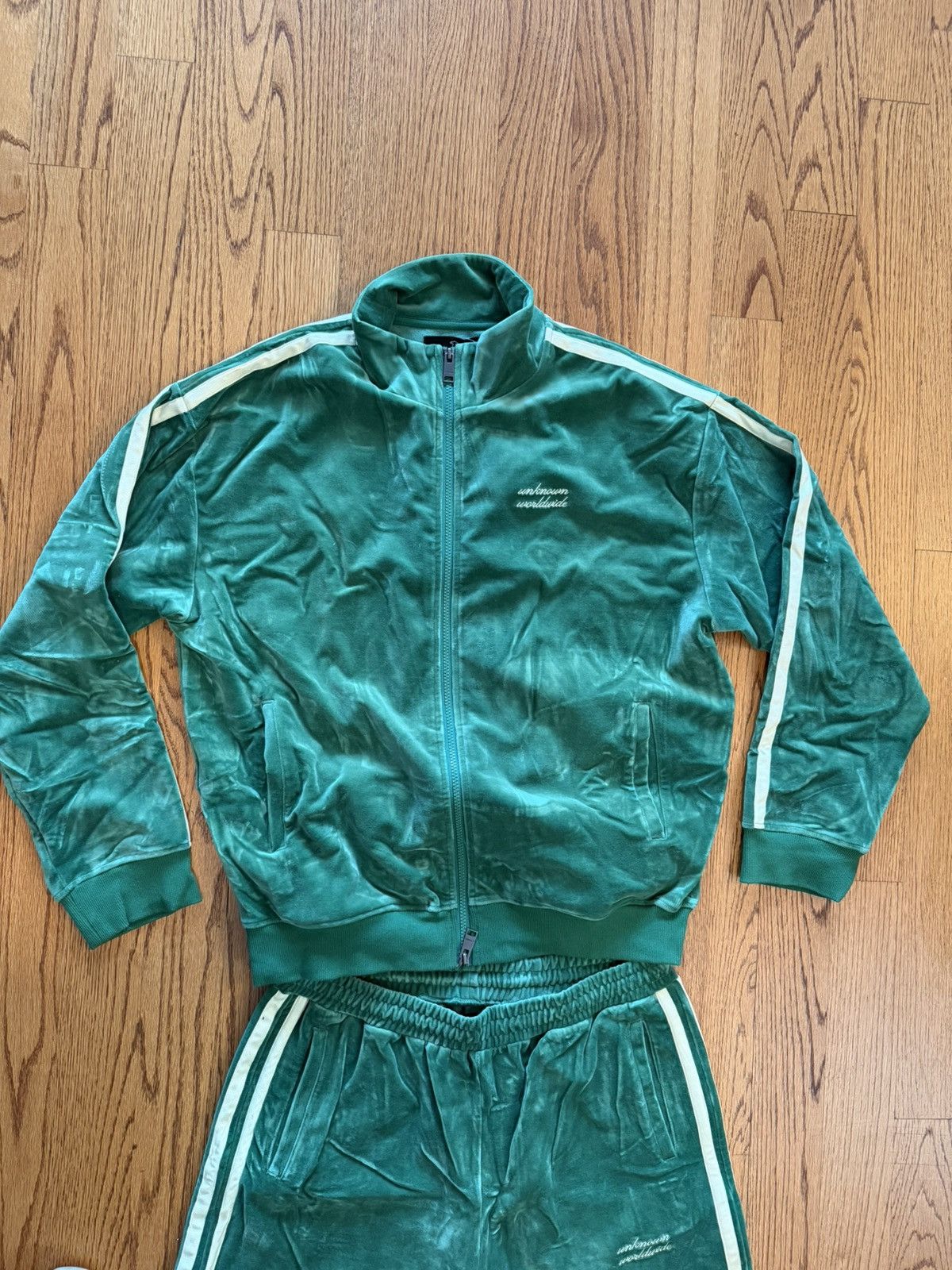 Unknown London ***RARE UNKNOWN VELOUR TRACKSUIT Size US 34 / EU 50 - 3 Thumbnail