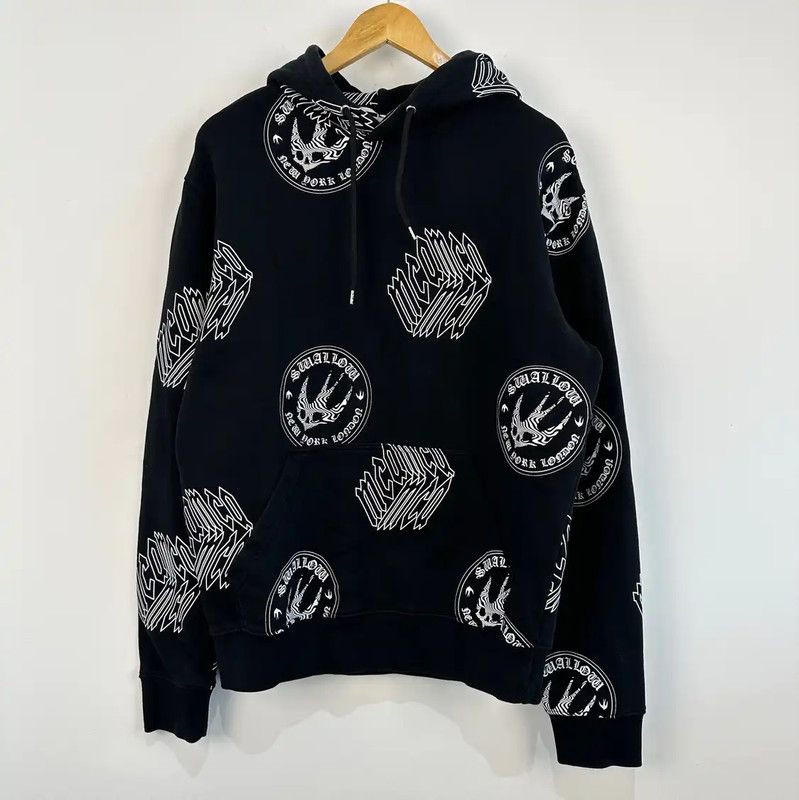 Alexander McQueen Alexander McQueen Black Graphic Print Hoodie 0089 Size US S / EU 44-46 / 1 - 1 Thumbnail