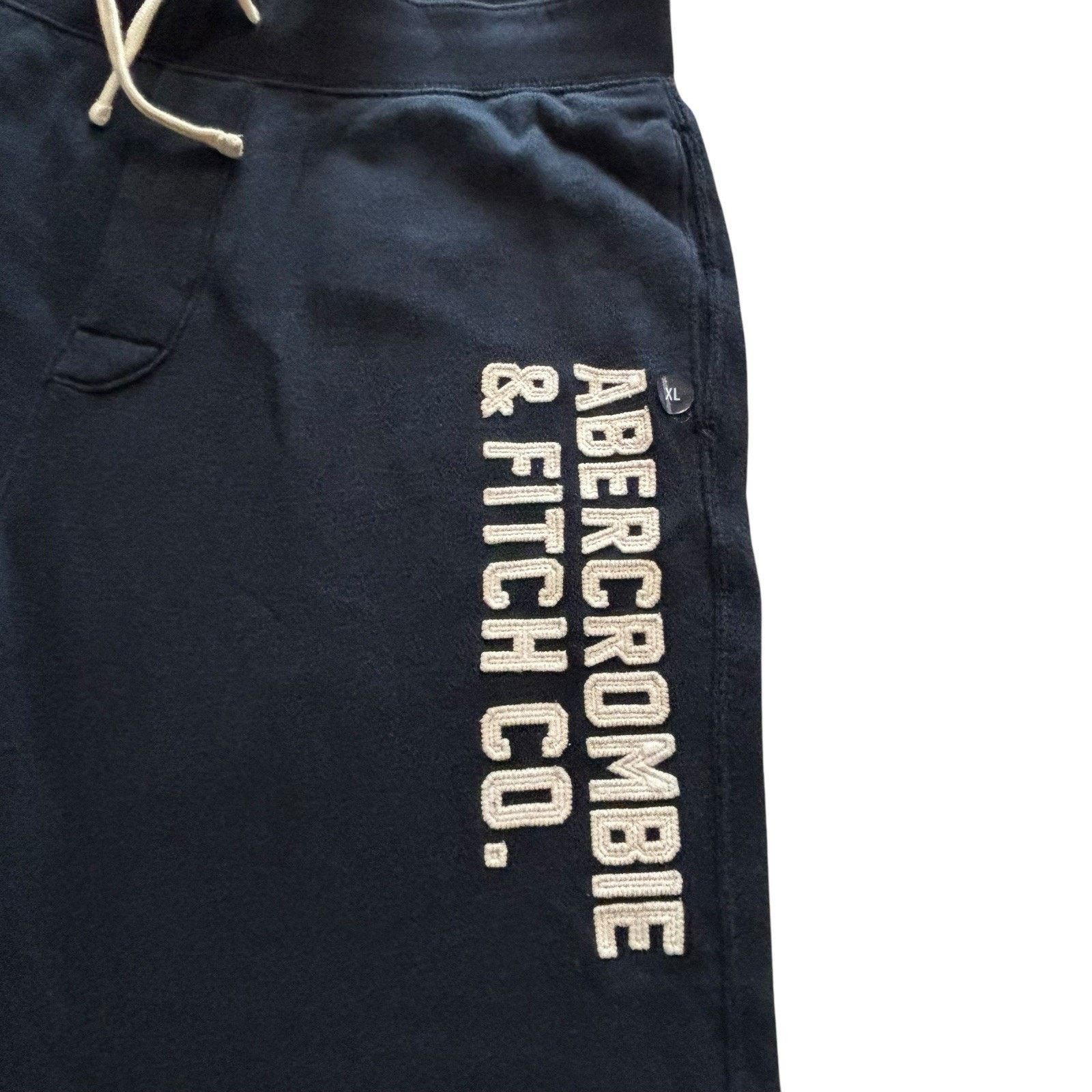 Abercrombie & Fitch Joggers Embroidered Spell Out Blue XL