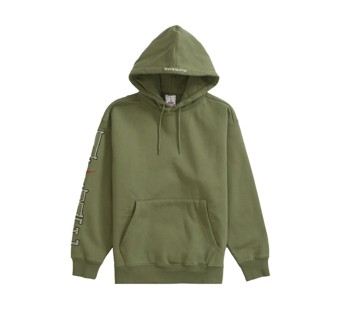 Image of Nike Hooded Sweatshirt Olive in Green, Men's (Size XL)