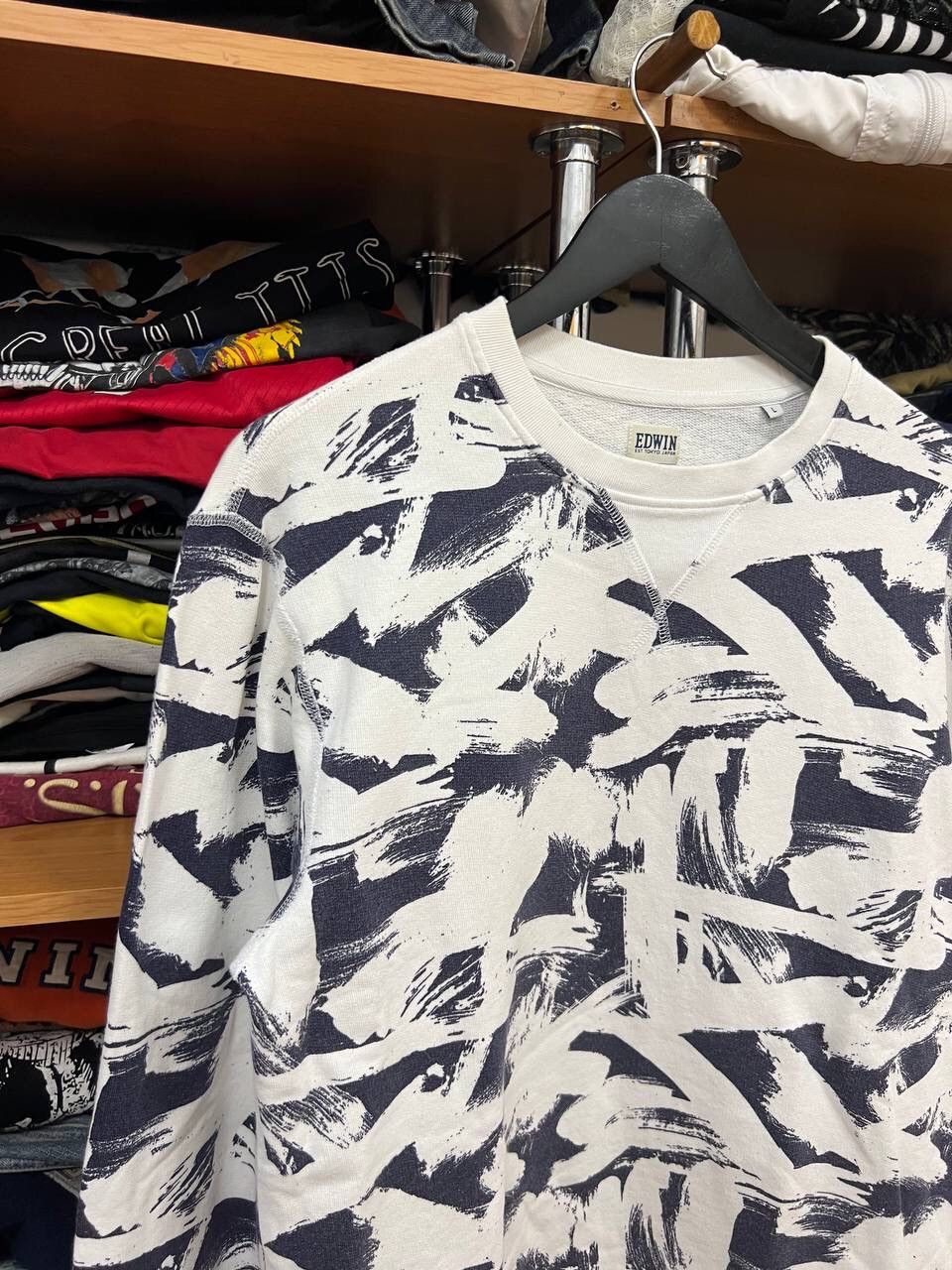 Edwin × Vintage Edwin Multicolour Overprint Y2K Evisu Style Japan Sweatshirt Size US L / EU 52-54 / 3 - 2 Thumbnail