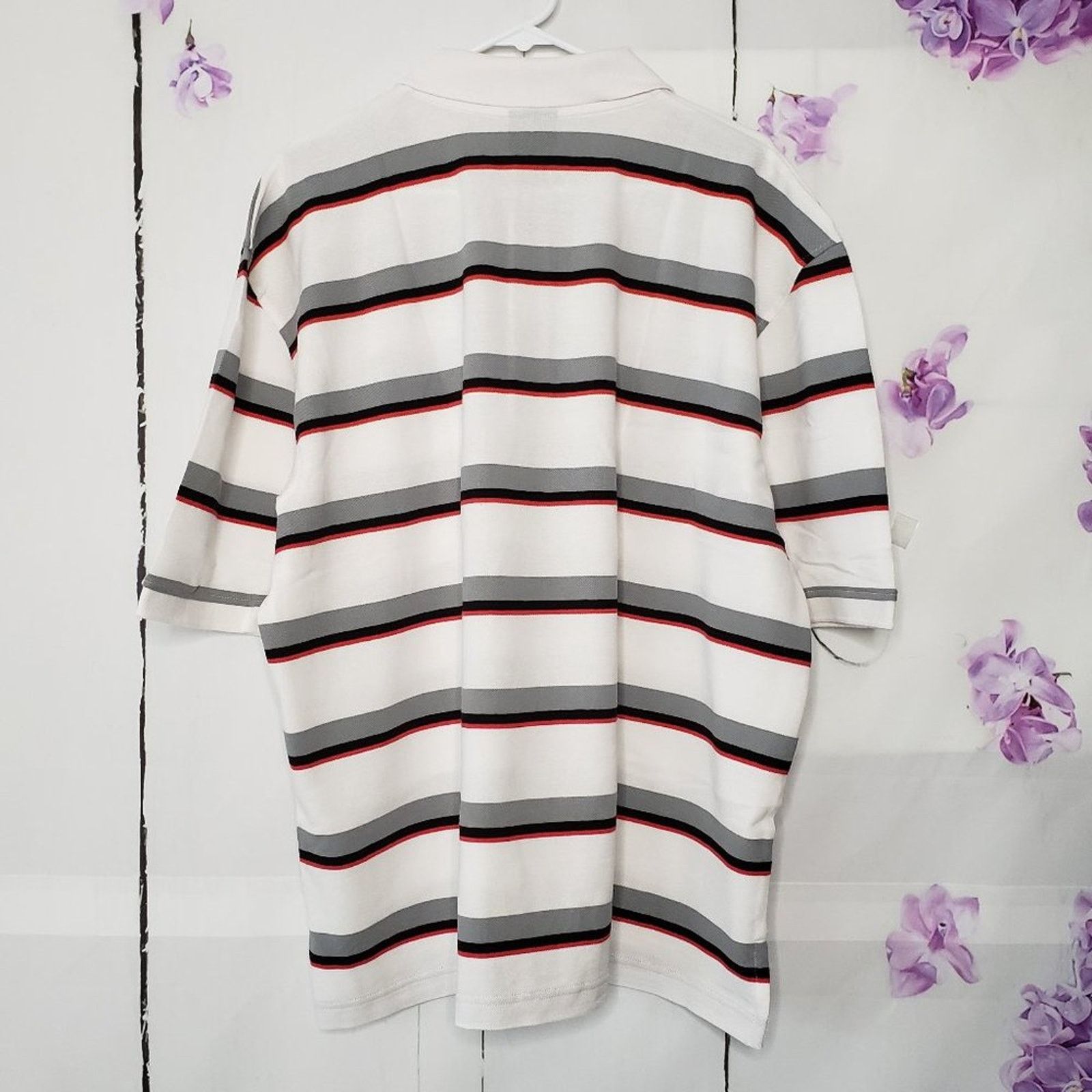 Designer Scandia Woods Stripe Button Spread Collar Golf Polo 2XL Size US XXL / EU 58 / 5 - 2 Thumbnail