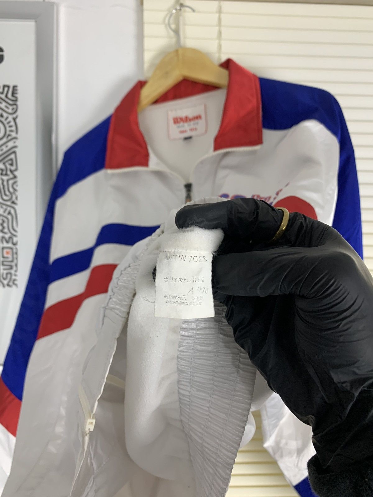 Vintage × Wilson Vintage 90s Wilson Oversized Tennis Jacket Size US L / EU 52-54 / 3 - 8 Thumbnail