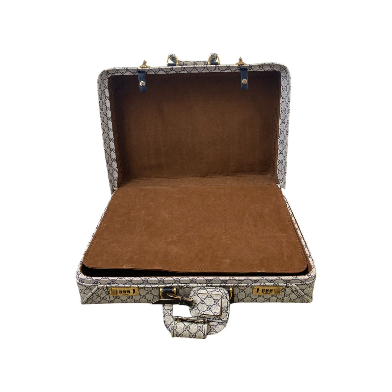 Gucci 1970s Monogram Webstripe Gray Suitcase Size ONE SIZE - 9 Thumbnail