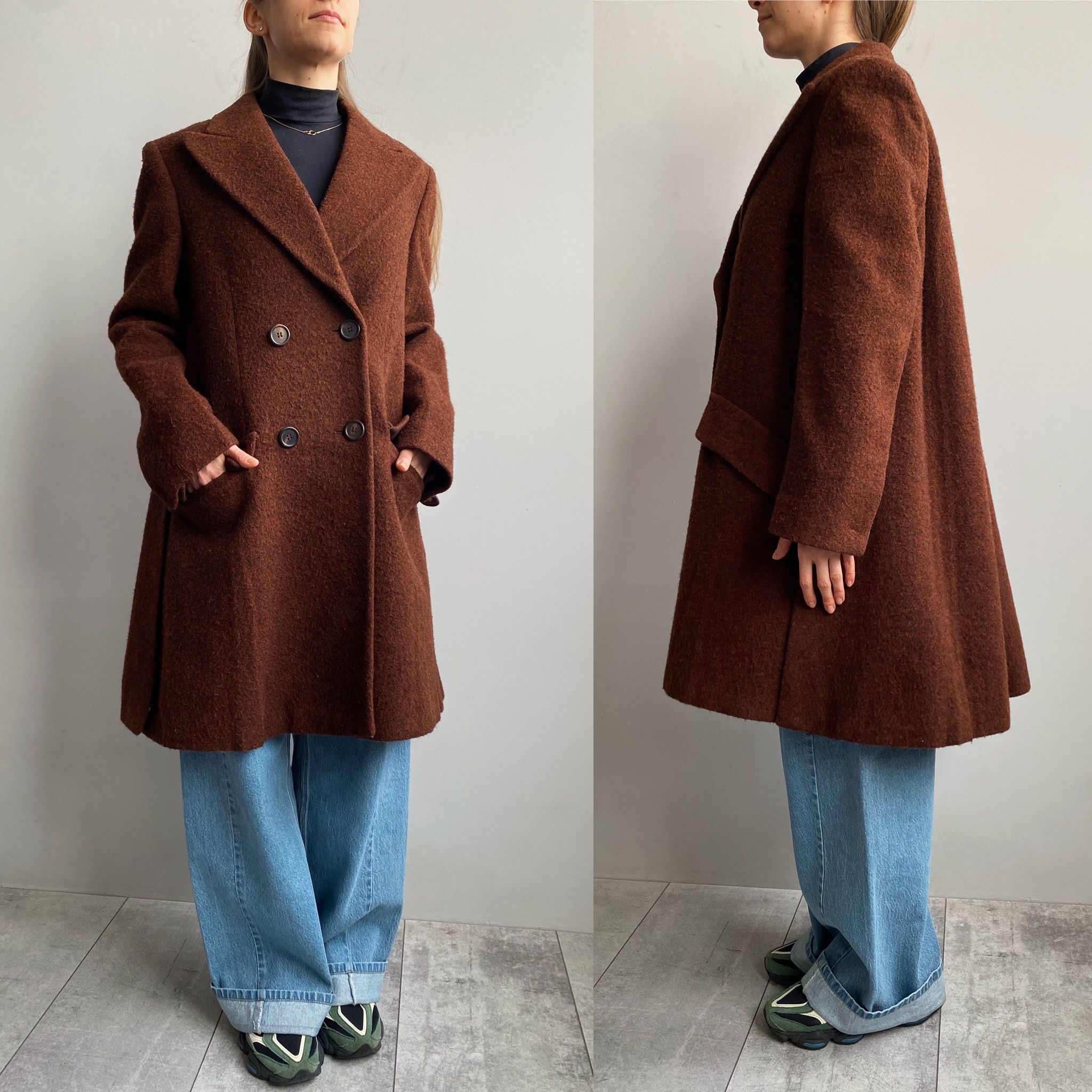 Prada PRADA Women’s Lana Wool Oversized Coat Size 42 Size M / US 6-8 / IT 42-44 - 1 Thumbnail