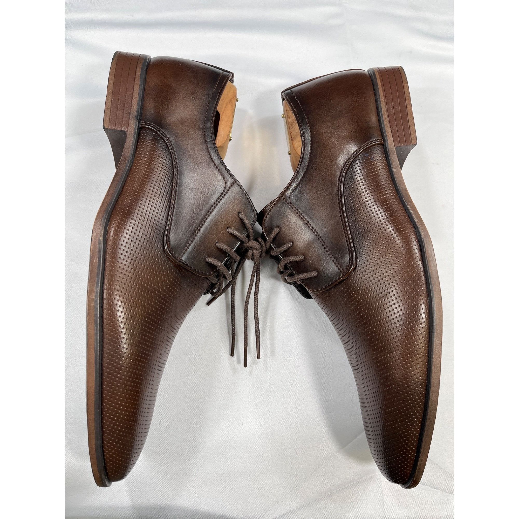 Designer Tayno Brown Leather Oxfords SKU 7503 Size 9.5 Size US 9.5 / EU 42-43 - 3 Thumbnail