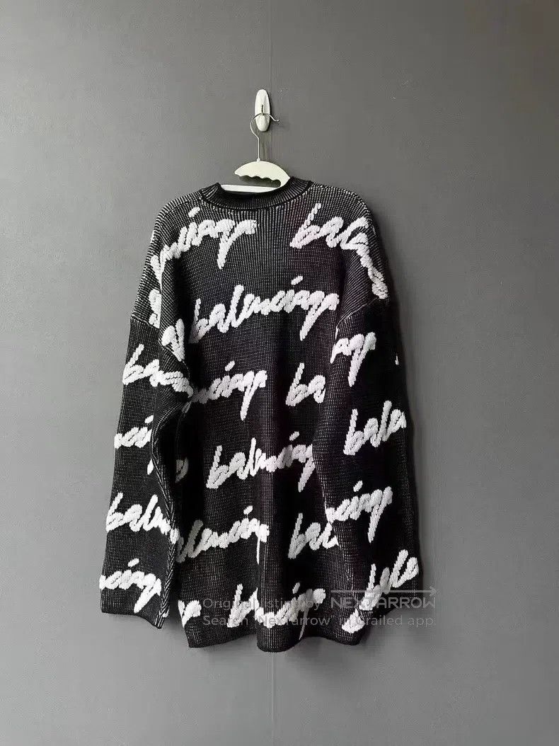 Balenciaga Balenciaga Handwritten Splash Knitwear Size US XS / EU 42 / 0 - 2 Thumbnail