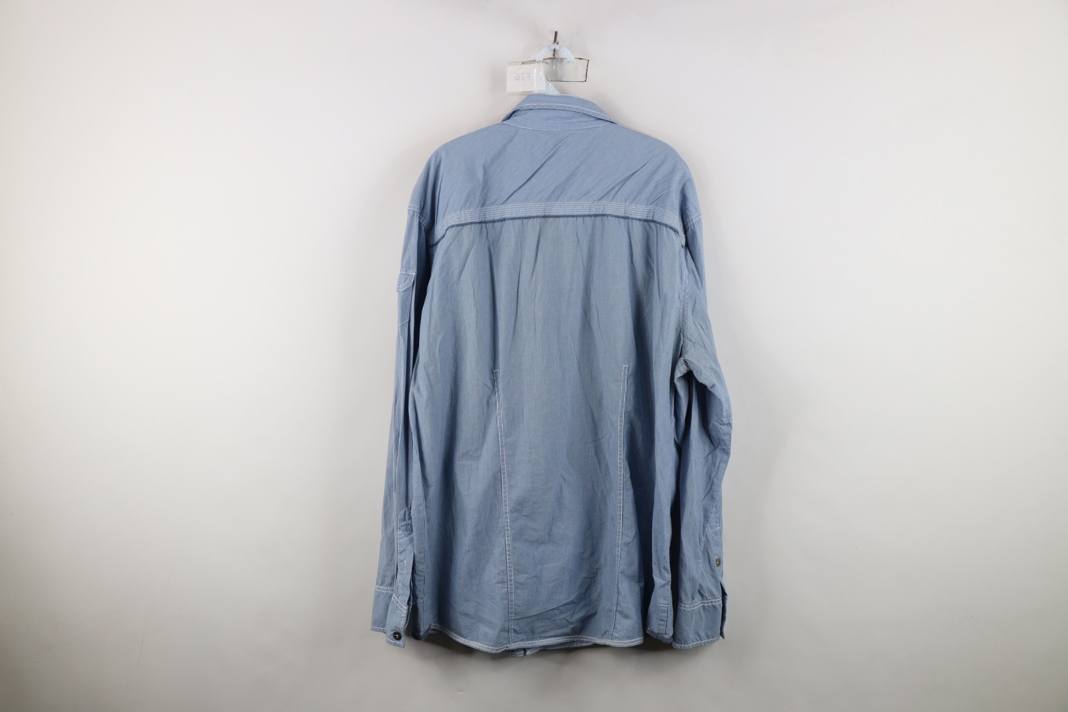 Vintage Buckle BKE Thick Stitch Striped MMA Collared Button Shirt Size US XXL / EU 58 / 5 - 12 Thumbnail