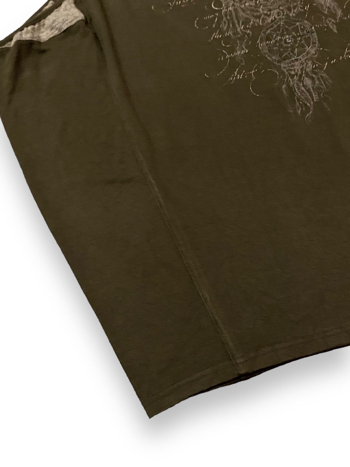 Japanese Brand Japan Ozz Croce Grunge Poem Olive Green Tank Tops Size L / US 10 / IT 46 - 8 Thumbnail