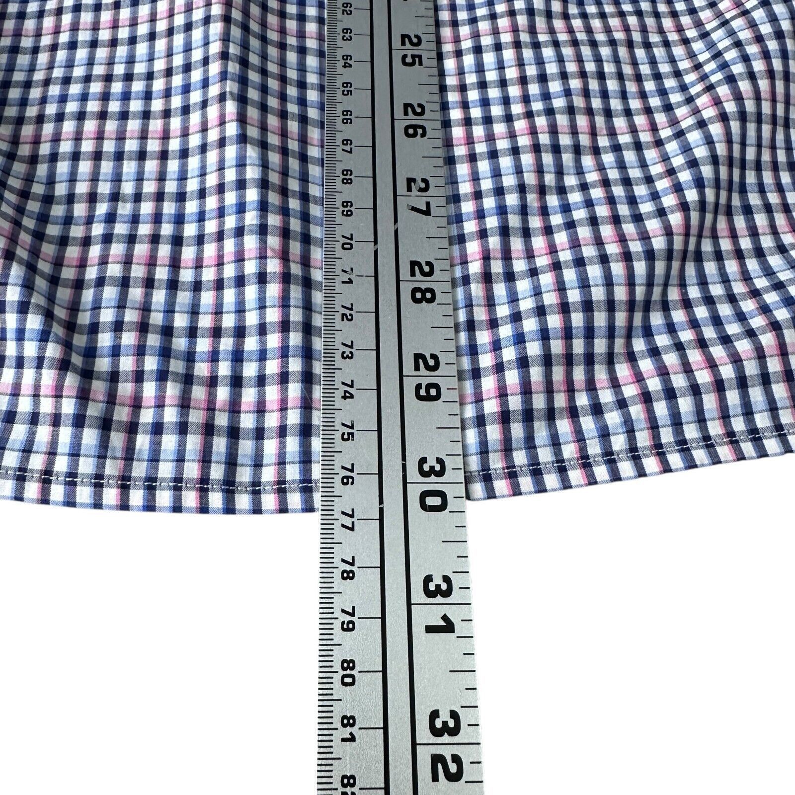 Luciano Barbera Luciano Barbera Shirt Mens Large Blue Pink Gingham Button-Up Size US L / EU 52-54 / 3 - 11 Thumbnail