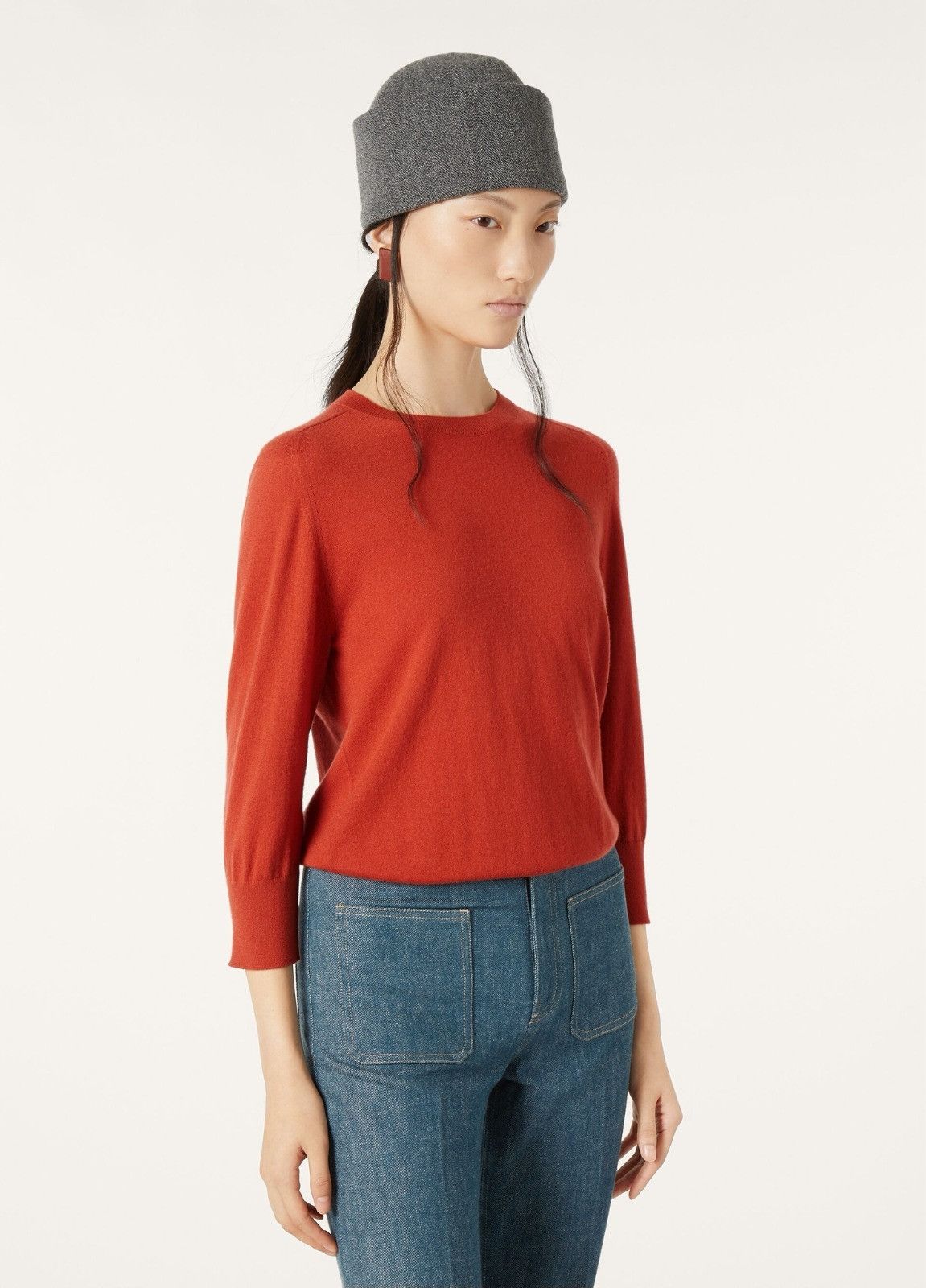 Loro Piana o1srvl11e0526 FAM9050 Piuma Crewneck Sweater in Red Size M / US 6-8 / IT 42-44 - 4 Thumbnail