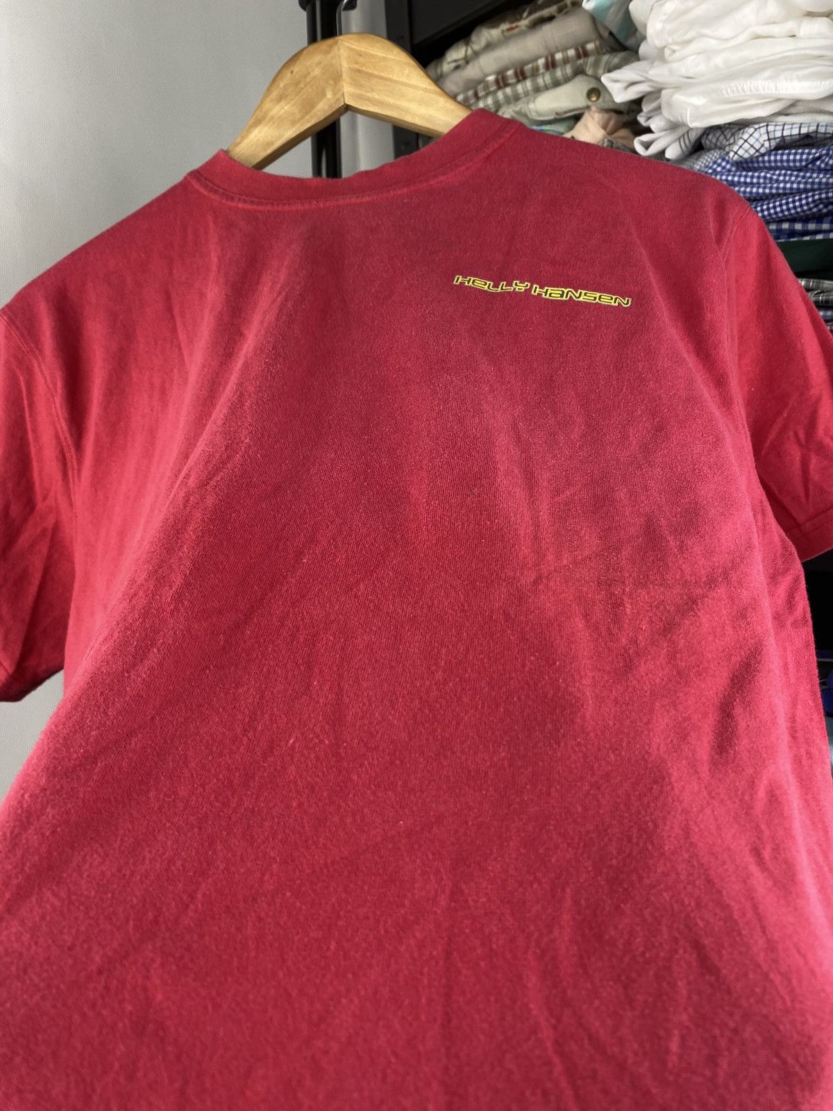 Helly Hansen × Vintage 🔥Vntg Helly Hansen Red Shirt Cyber Logo Opium Tee mens Size US S / EU 44-46 / 1 - 7 Thumbnail