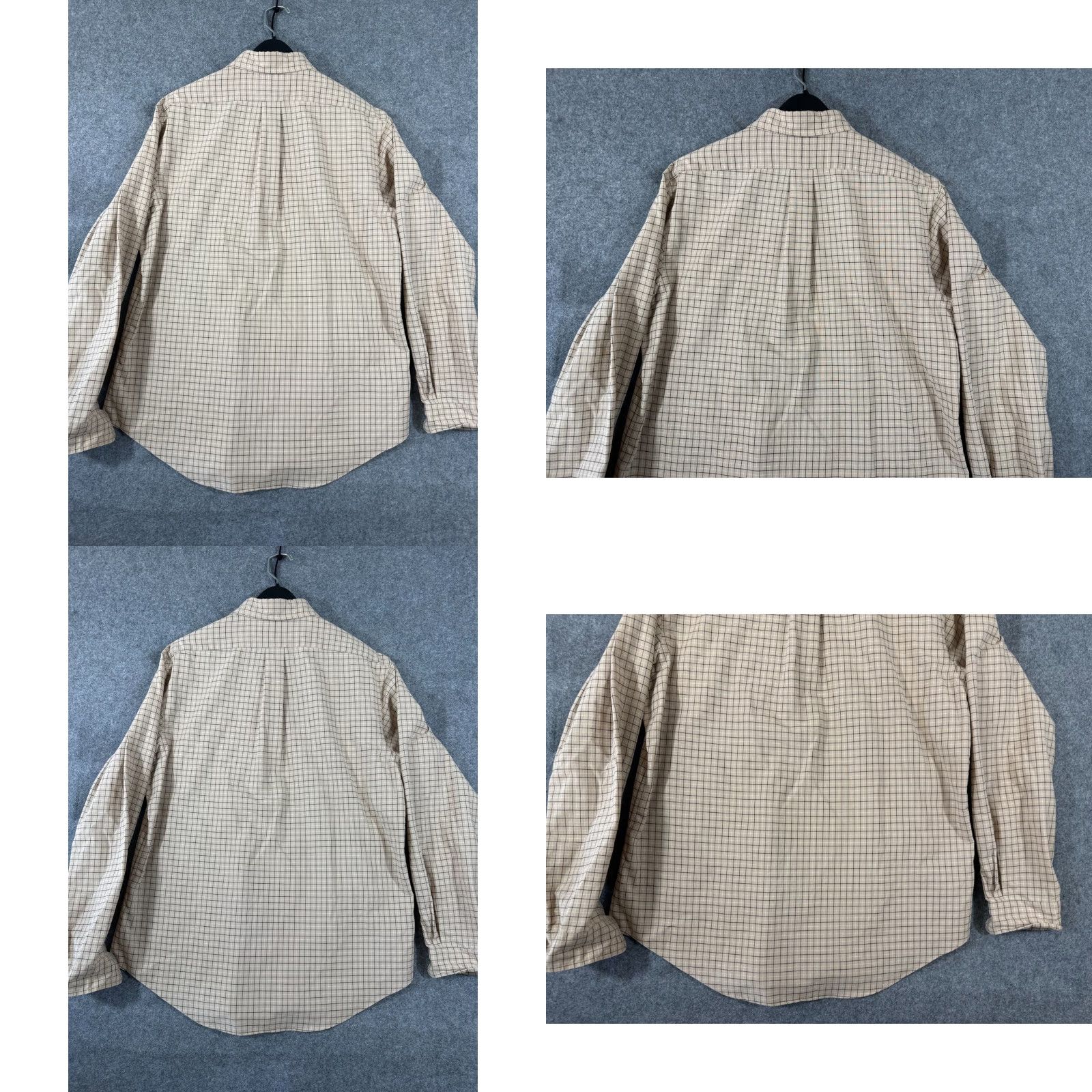 Ralph Lauren Ralph Lauren Shirt Mens L Beige Tan Micro Plaid Custom Fit Long Sleeve Pony Logo Size US L / EU 52-54 / 3 - 8 Thumbnail