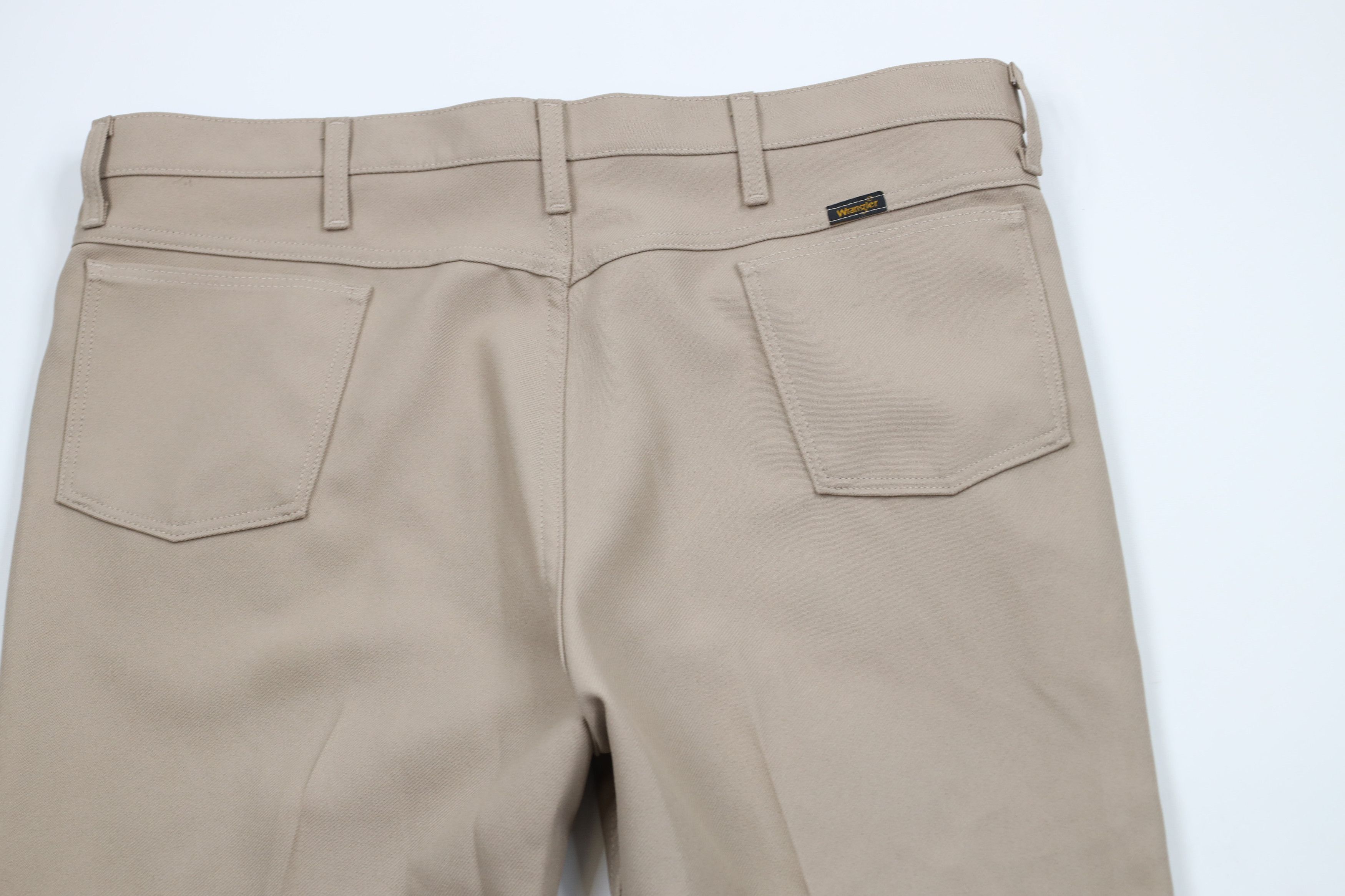 Vintage × Wrangler Vintage 90s Wrangler Knit Flared Wide Leg Chino Pants Tan Size US 42 / EU 58 - 11 Thumbnail