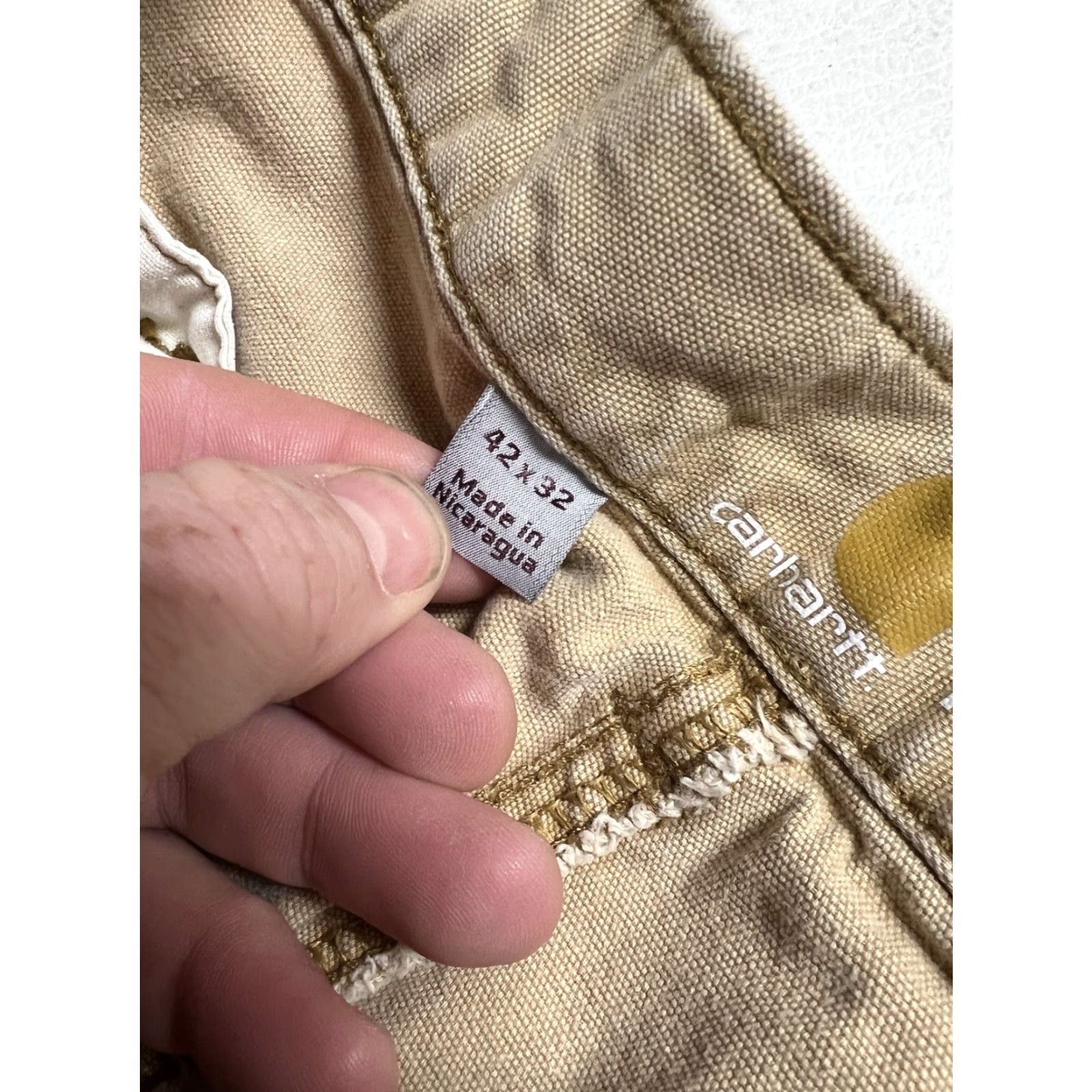 Carhartt VINTAGE Carhartt 102802-918 Relaxed Double Knee Pants Men Tan 40x32 Carpenter Workwear Pockets Cargo 90s USA Mens Size US 40 / EU 56 - 5 Thumbnail