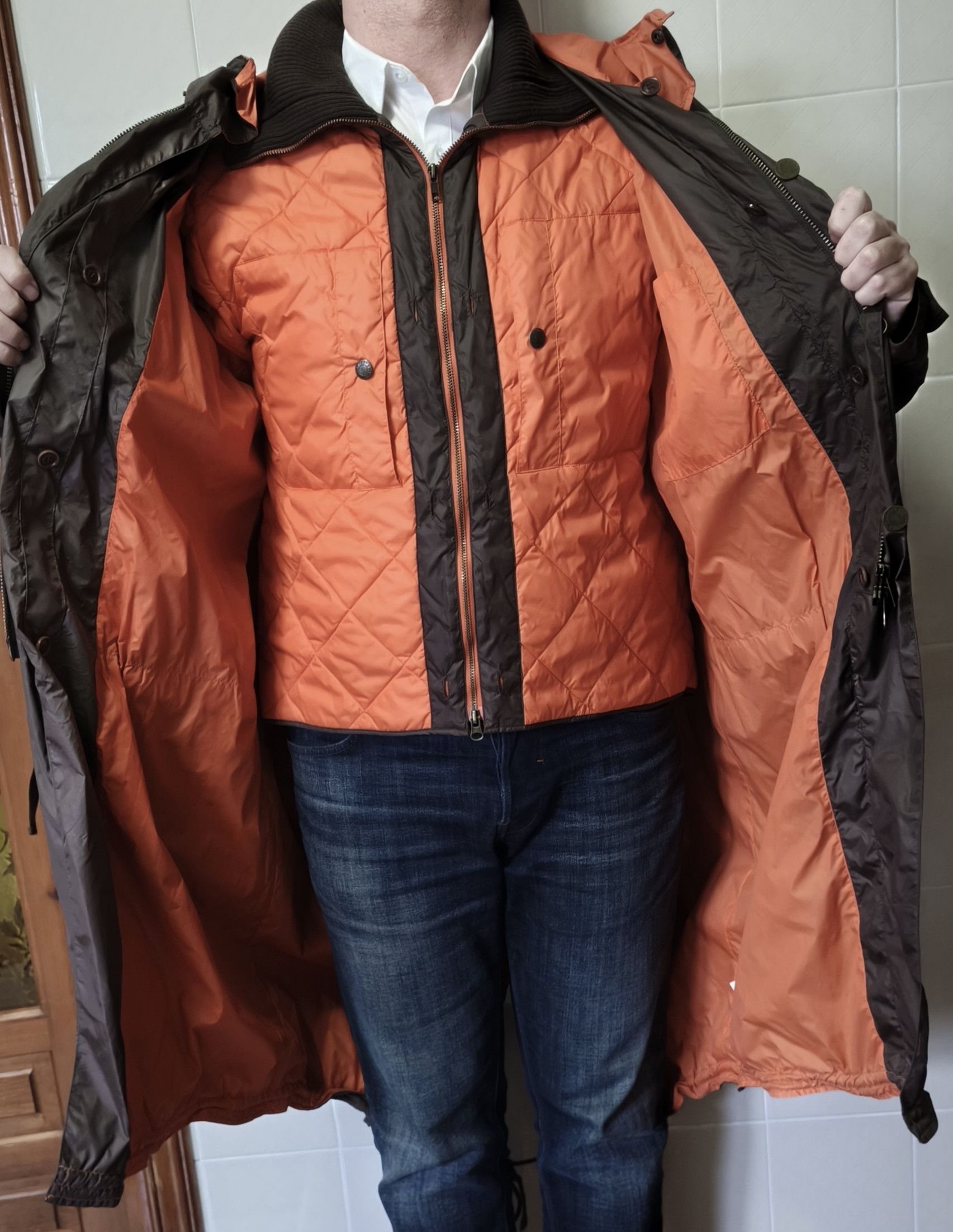 Jean Paul Gaultier Fishtail parka, in nylon, made up of two detachable pieces. Size US L / EU 52-54 / 3 - 3 Thumbnail