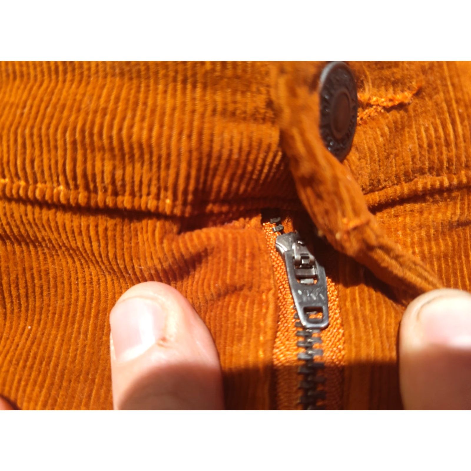 Free People VINTAGE Free People Pants Womens 28 Regular Tapered Corduroy Ankle Fall Seasonal Orange Size 28" / US 6 / IT 42 - 7 Thumbnail