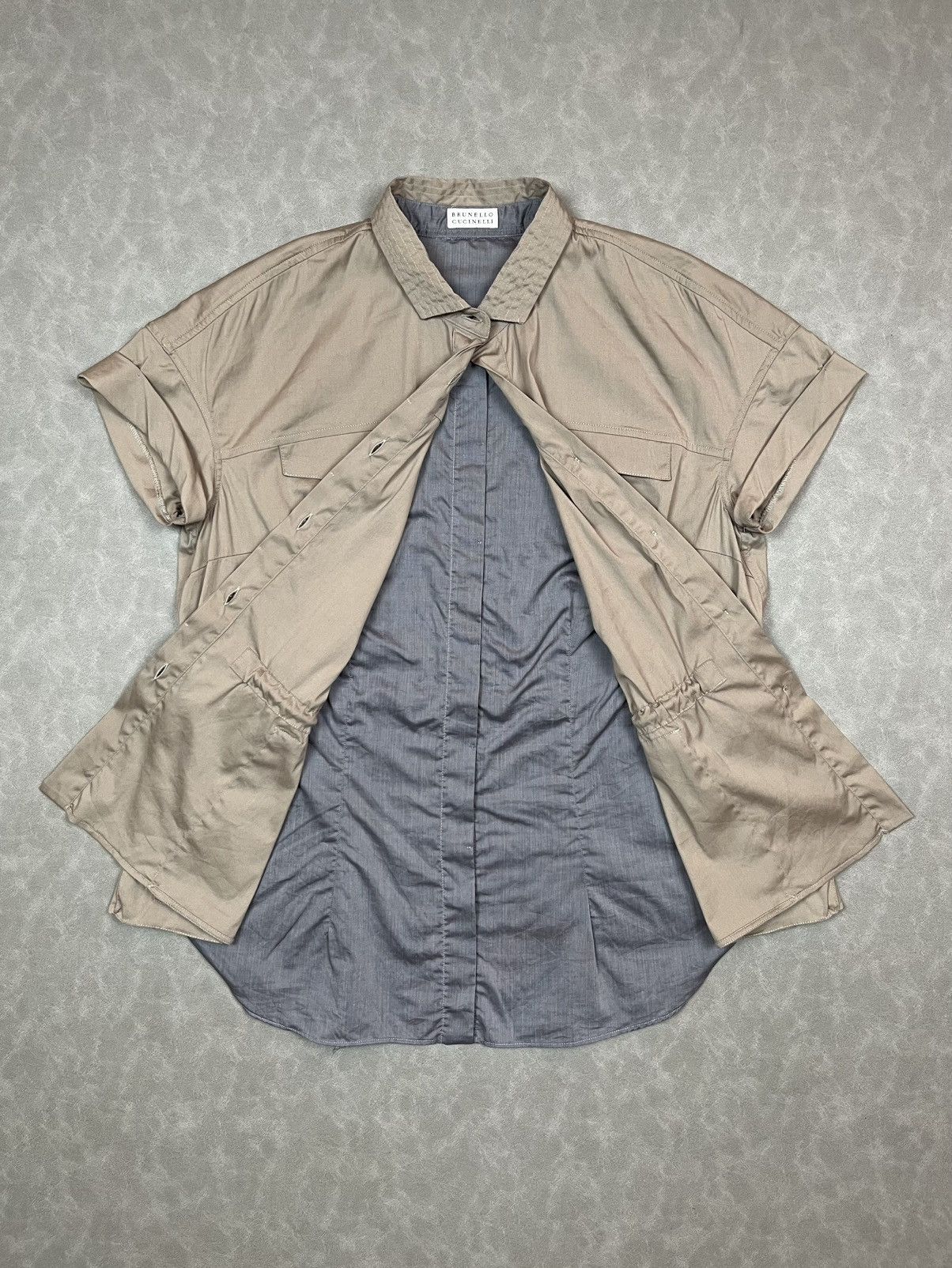 Brunello Cucinelli Brunello Cucinelli hybrid button up Size S / US 4 / IT 40 - 2 Thumbnail