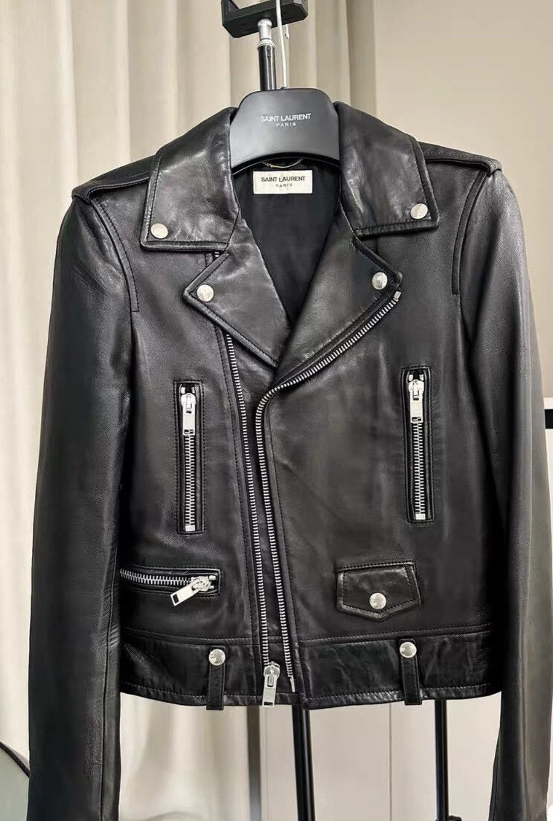 Saint Laurent Paris Saint Laurent SLP L01 Moto Zipper Leather Jacket Sz. 38 Size S / US 4 / IT 40 - 1 Thumbnail