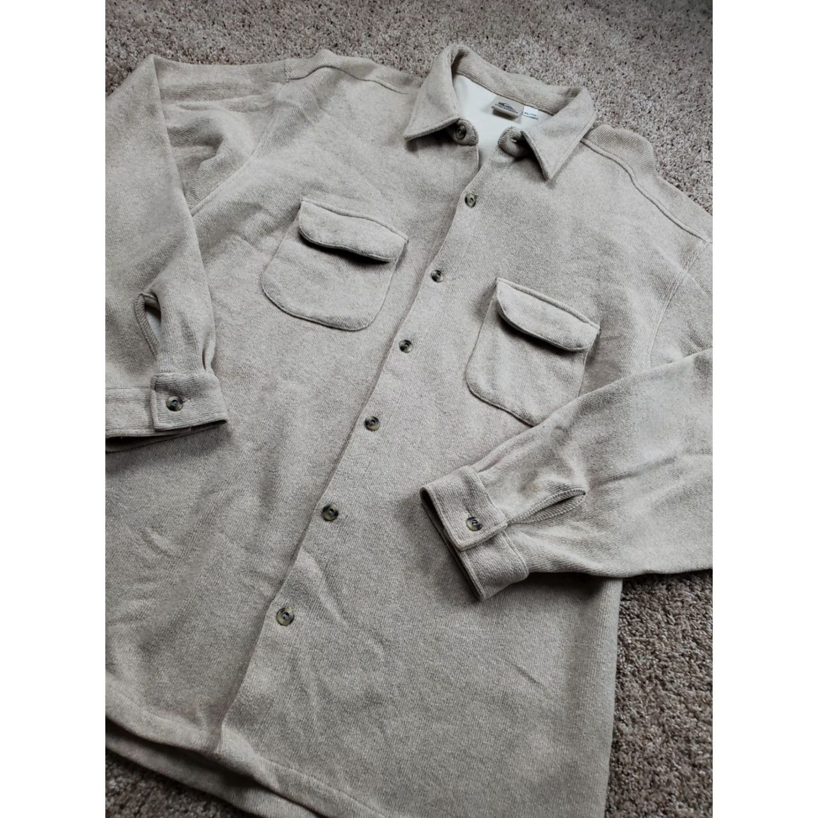 Quiksilver VINTAGE Quiksilver Shirt Jacket XL Men Beige Button Up Long Sleeve USA Made 90s Size US XL / EU 56 / 4 - 2 Thumbnail