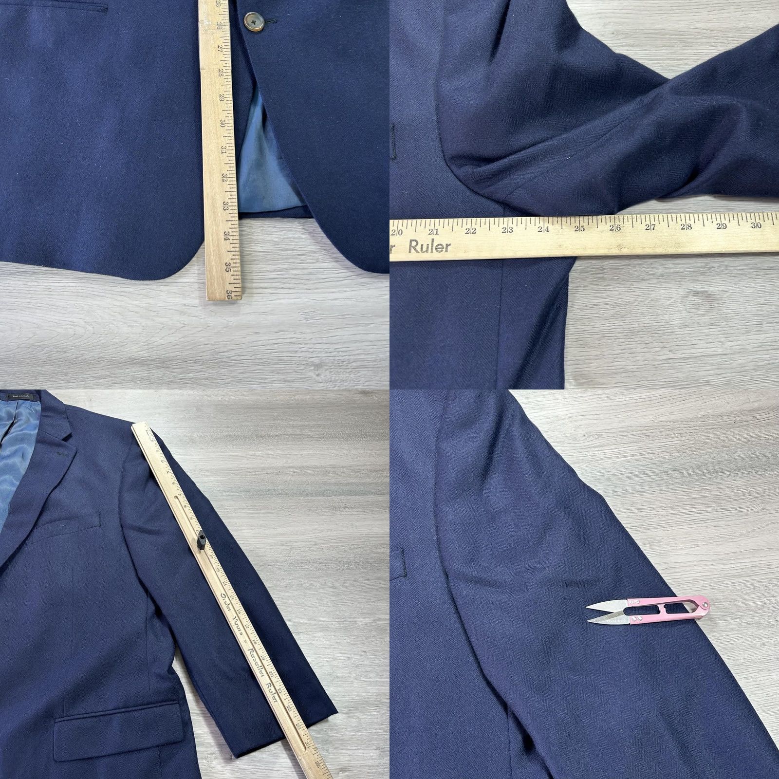 Hart Schaffner Marx Hart Schaffner Marx Blazer Mens 48 Long Navy Wool Two Button Jacket Canada Size 48R - 8 Thumbnail