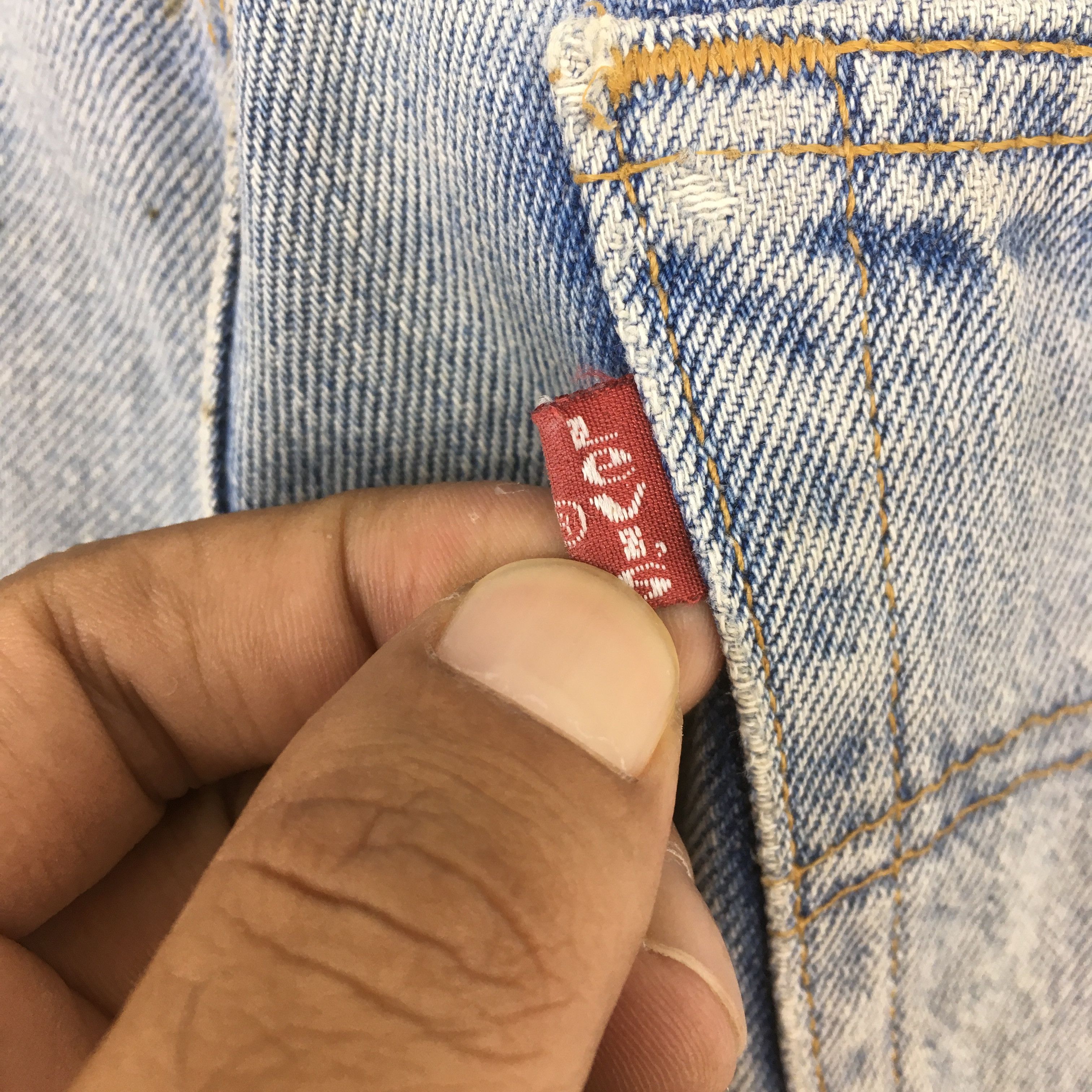 Levi's ize 30x31 Vintage 90s Levi's 501 Distressed Faded Jeans S263 Size US 30 / EU 46 - 11 Thumbnail