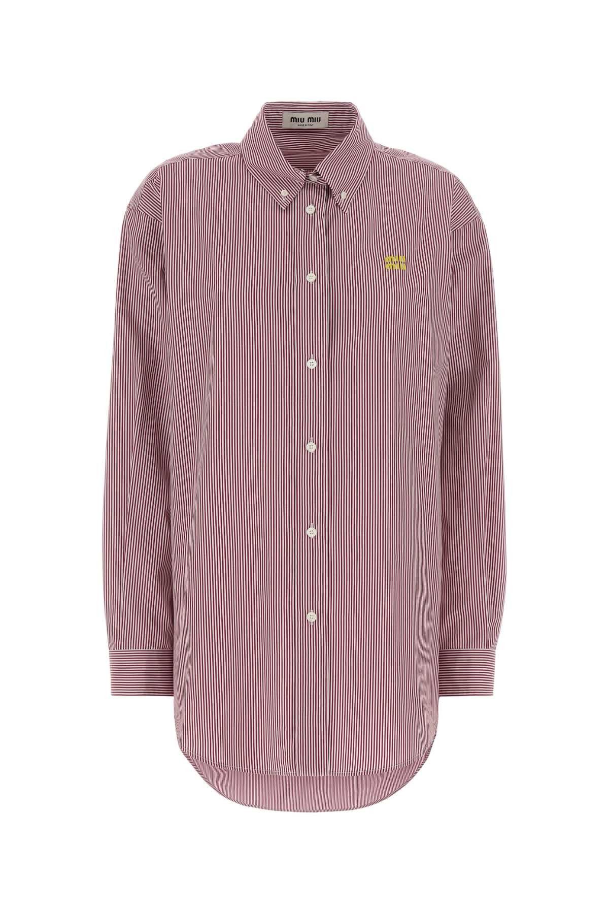 Miu Miu Embroidered Poplin Oversize Shirt Size L / US 10 / IT 46 - 1 Thumbnail
