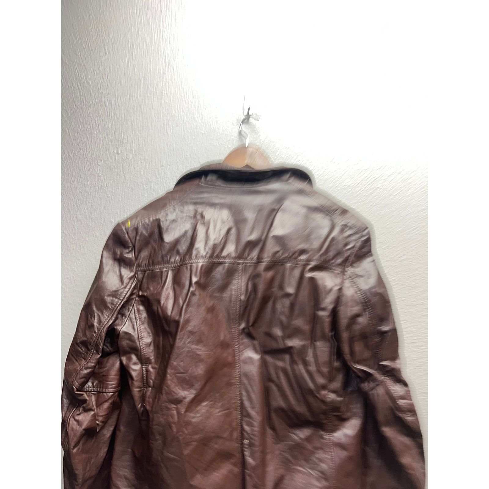 Vintage Vintage Brown Leather Jacket Button Up Outerwear Coat VTG L Size US L / EU 52-54 / 3 - 11 Thumbnail
