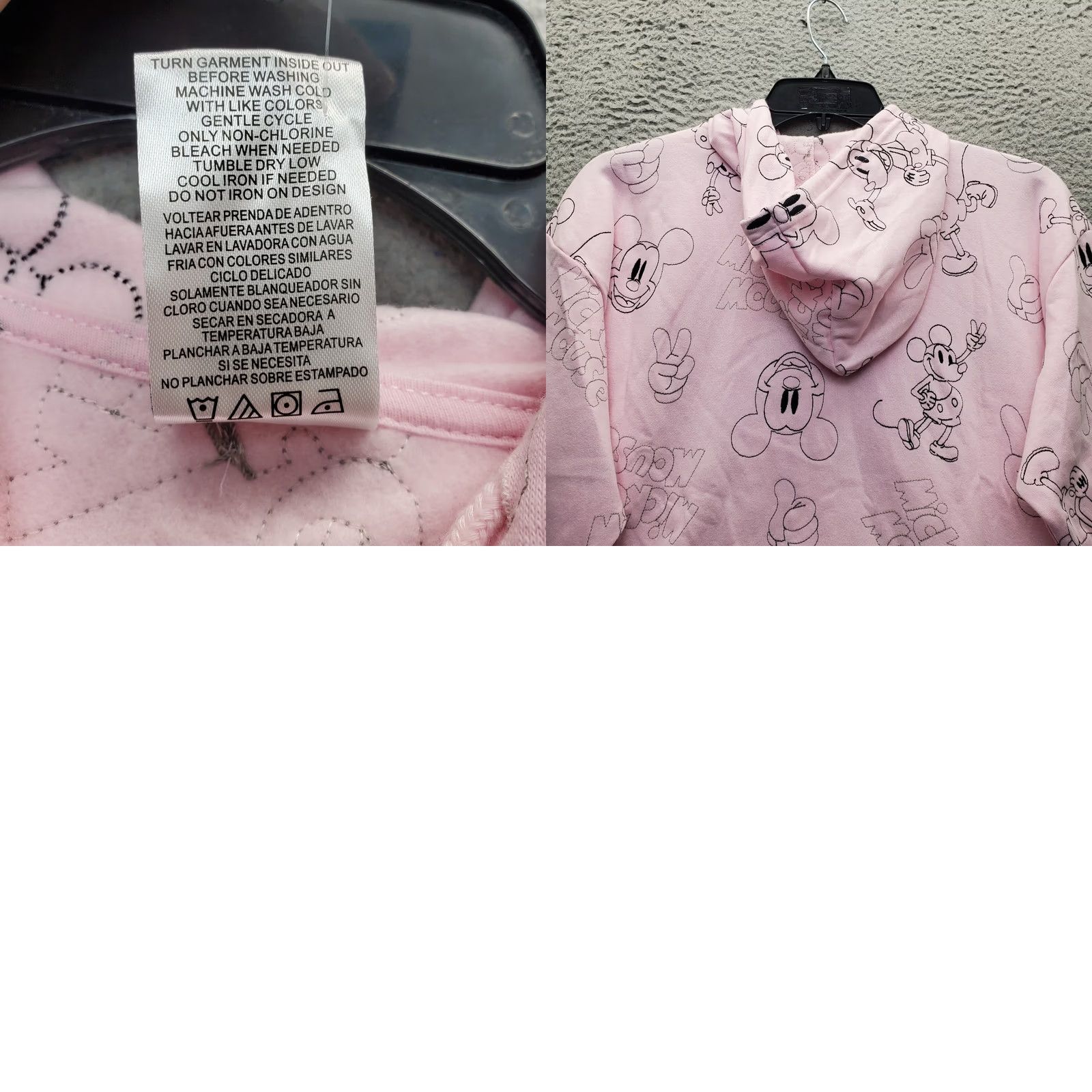 Disney Disney Mickey Mouse Hoodie Womens Large Multi All Over Print Long Sleeve Zip-Up Size L / US 10 / IT 46 - 8 Thumbnail