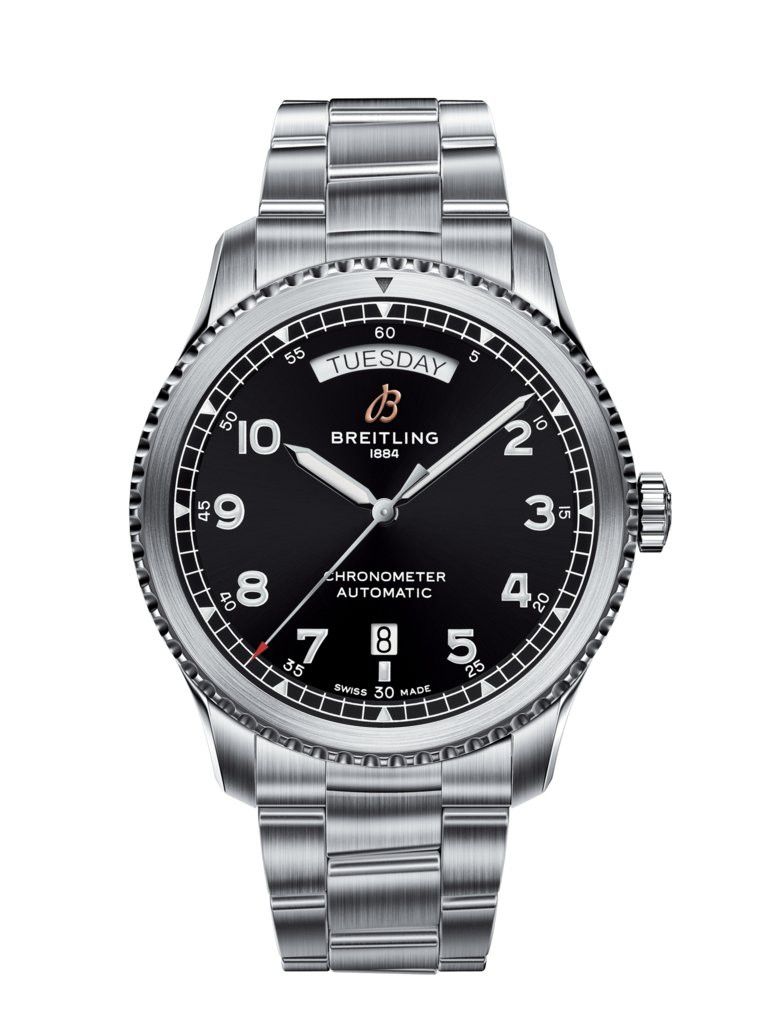 Breitling o1mt1gz0125 Size: OS / Aviator 8 Watch in Black & Silver Size ONE SIZE - 1 Thumbnail