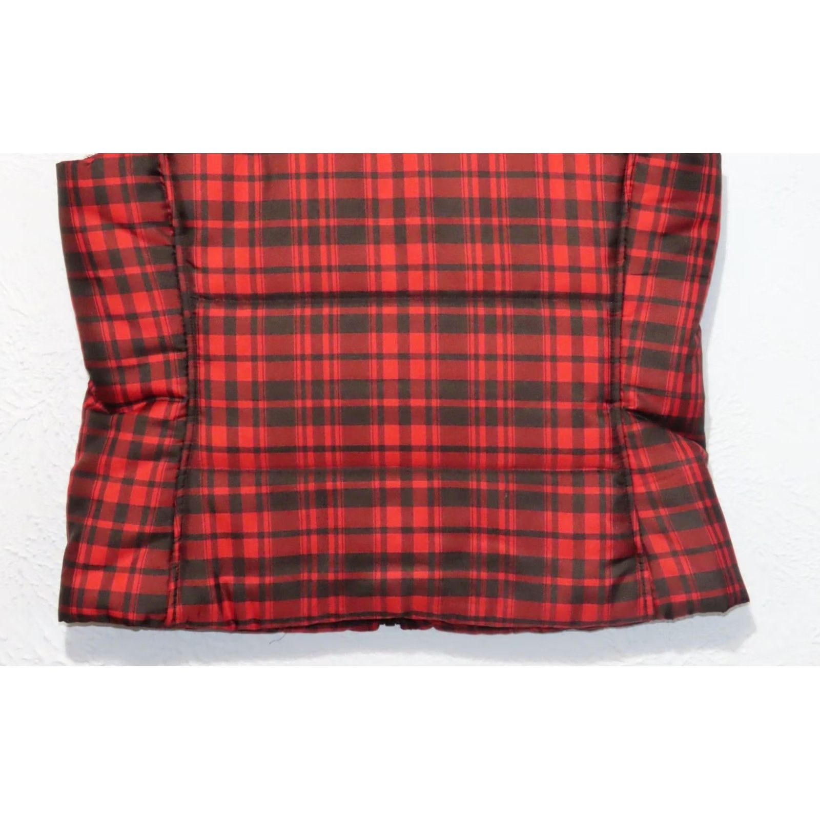 Chaps Chaps Women's M Puffer Vest Red Black Plaid Full Zip Faux Fur Collar Pockets Vest Size M / US 6-8 / IT 42-44 - 6 Thumbnail