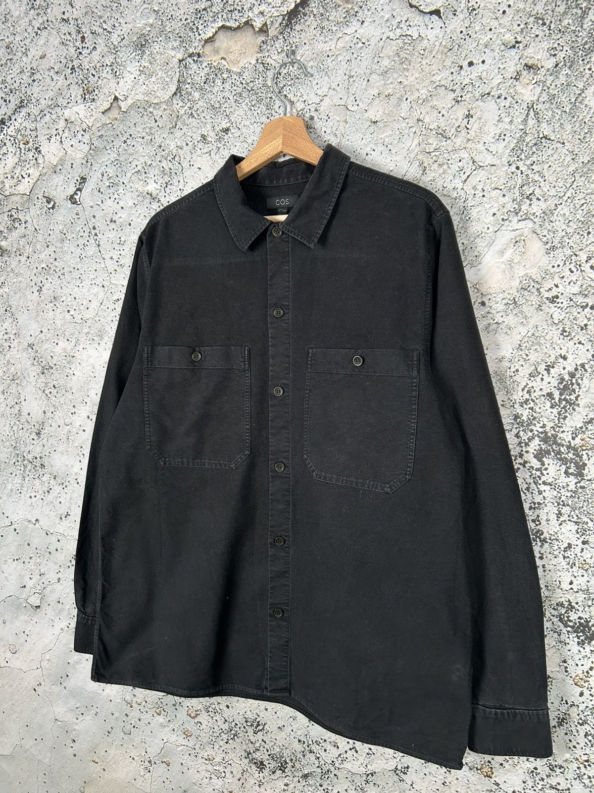 Cos COS Black Shirt Avantgarde Grunge Streetwear Designer Size US M / EU 48-50 / 2 - 2 Thumbnail