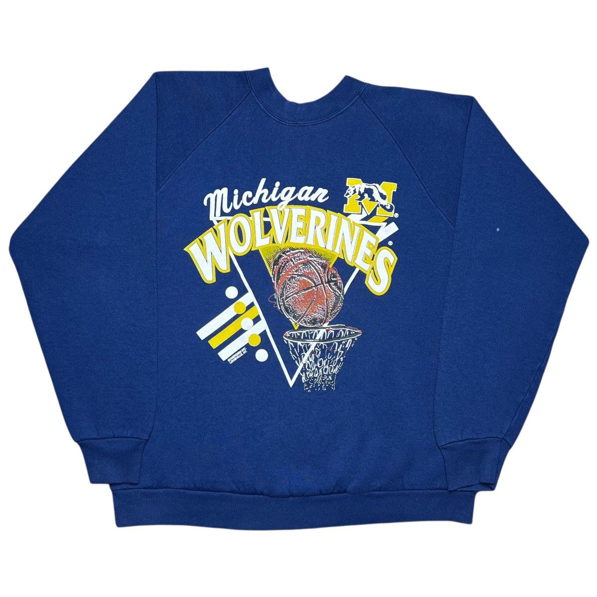 NCAA Vintage 1990s NCAA Michigan Wolverines Basketball Sweatshirt Size US XL / EU 56 / 4 - 1 Thumbnail