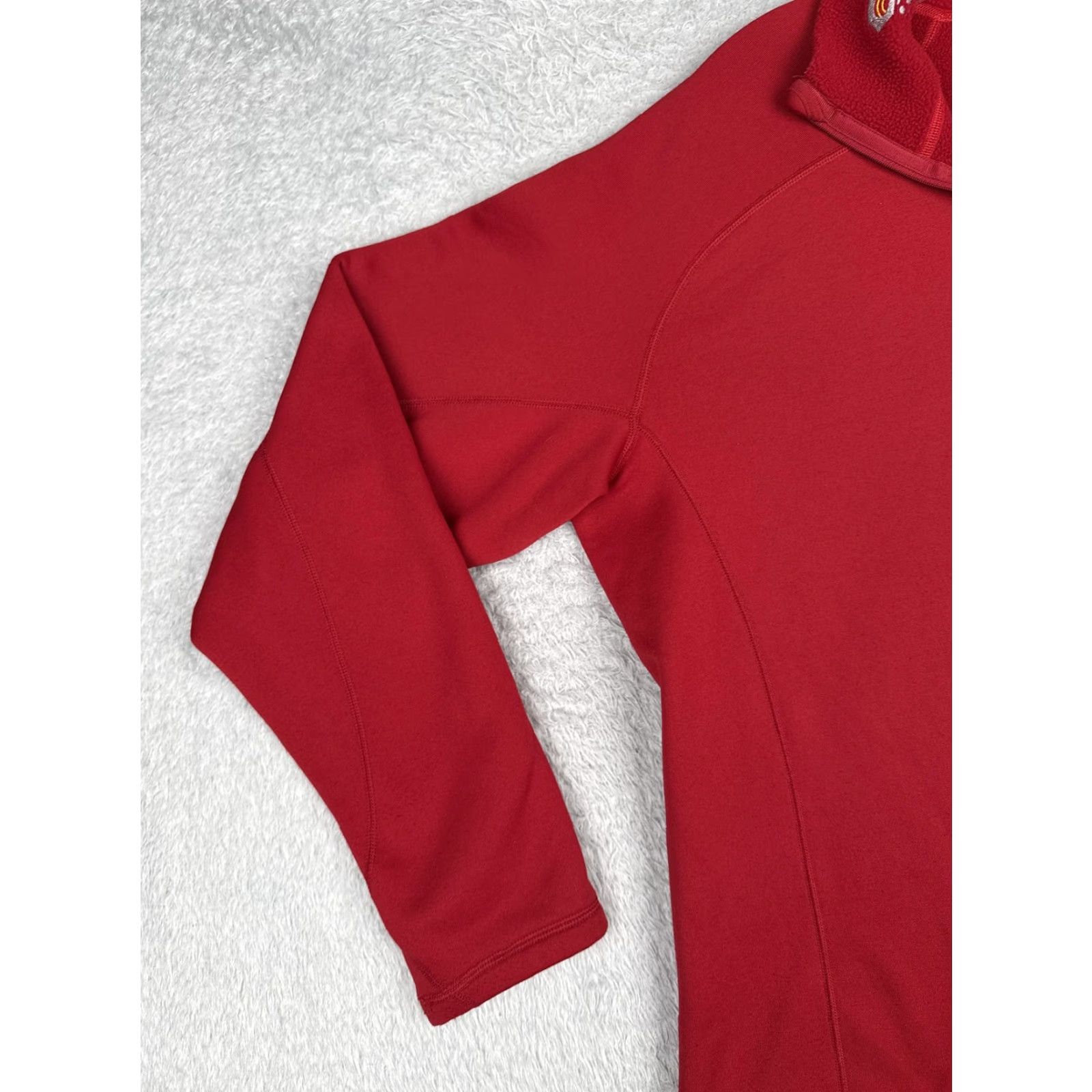 Mountain Hardwear Mountain Hardwear Sweater Womens XL Red Fleece 1/4 Zip Mock Long Sleeve Pullover Outdoor Hiking Casual Mens Womens Girls Boys Size XL / US 12-14 / IT 48-50 - 3 Thumbnail