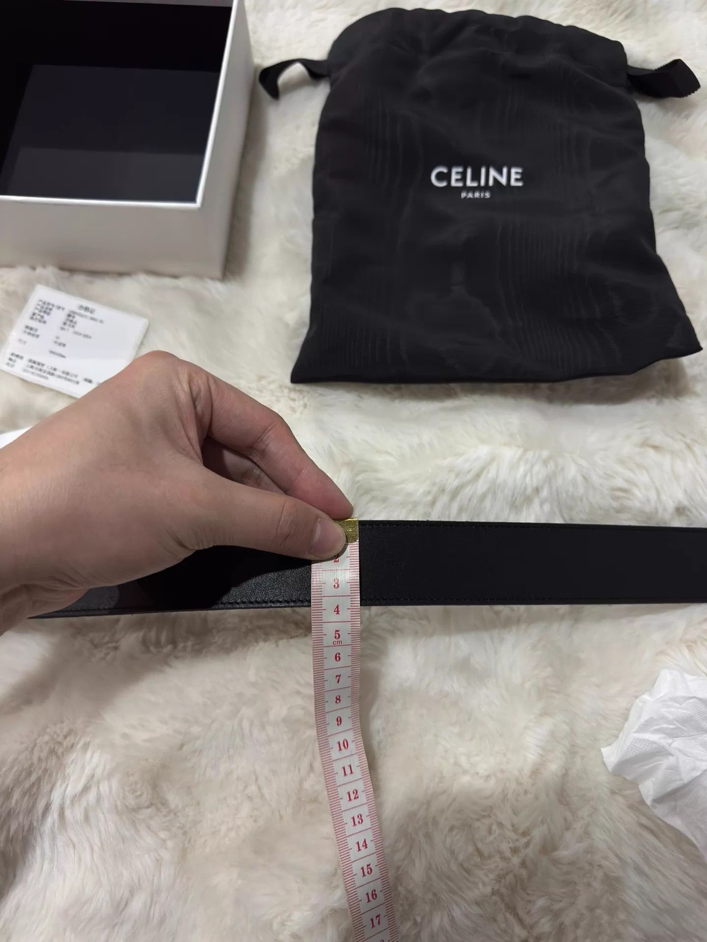 Celine Celine Triomphe Gold/Black Belt New Size ONE SIZE - 8 Thumbnail