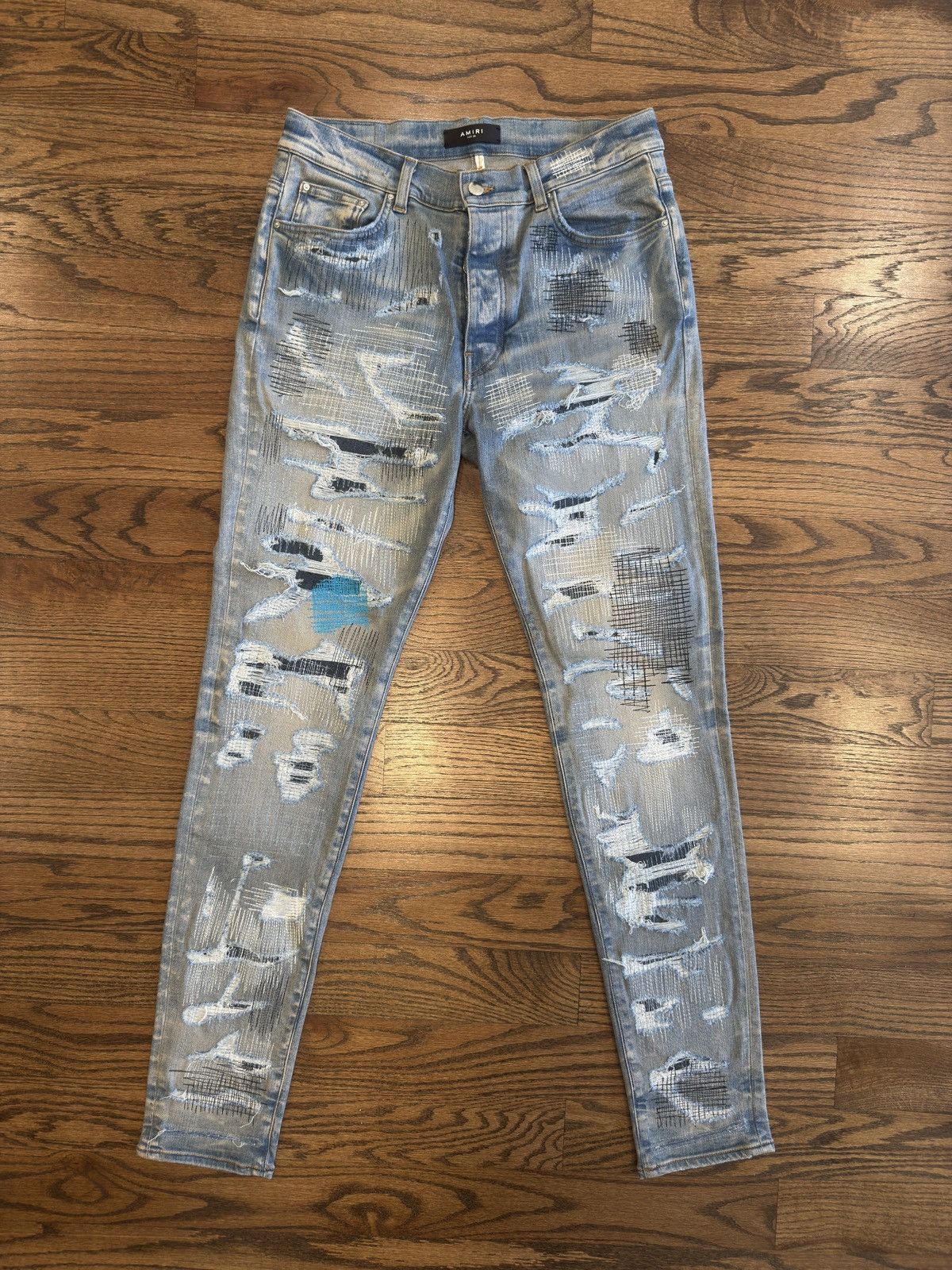 Amiri Amiri Distressed Patch Denim Size US 34 / EU 50 - 1 Thumbnail